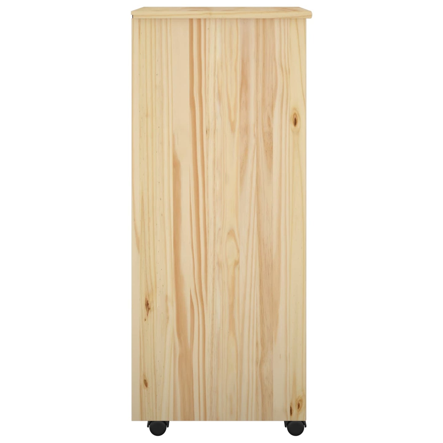 Rolling Kast met wiel Bruin 34 x 39 x 93,5 cm Massief Vurenhout is nu te koop bij PeponiXL, paradijselijk wonen!