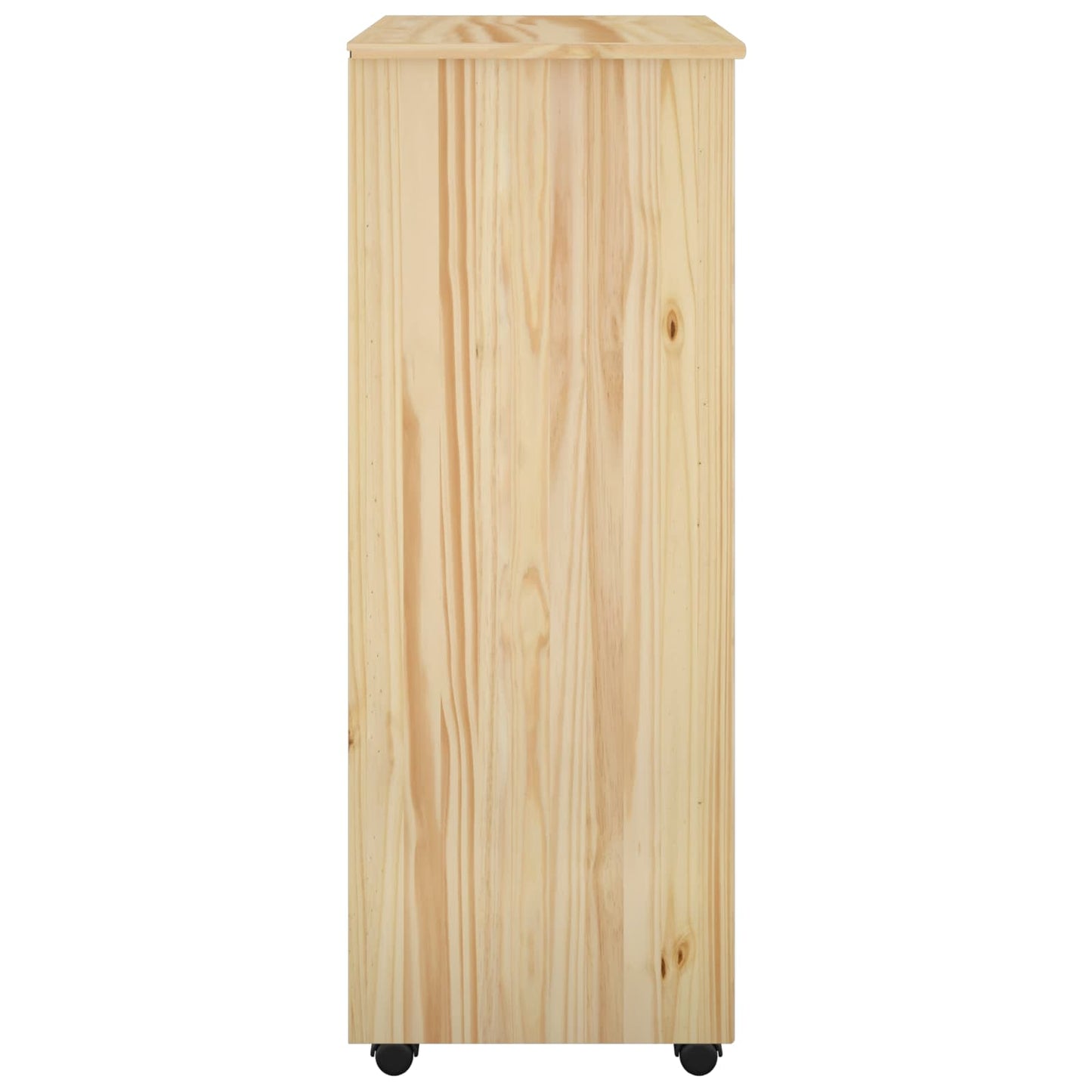Rolling Kast met wiel Bruin 53 x 39 x 103 cm Massief Vurenhout is nu te koop bij PeponiXL, paradijselijk wonen!