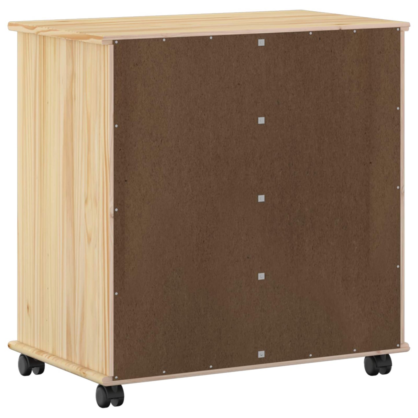 Rolling Kast Bruin 63,5 x 39 x 65,5 cm Massief Vurenhout is nu te koop bij PeponiXL, paradijselijk wonen!