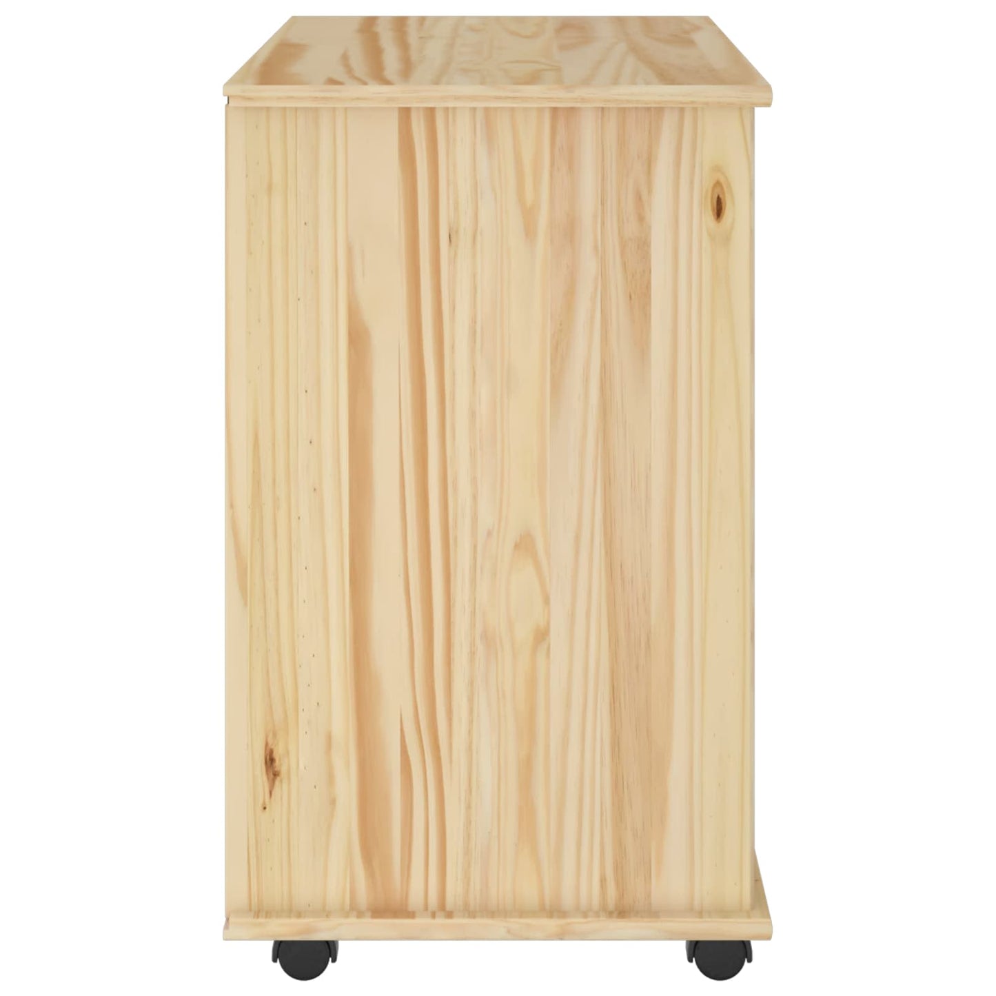 Rolling Kast Bruin 63,5 x 39 x 65,5 cm Massief Vurenhout is nu te koop bij PeponiXL, paradijselijk wonen!
