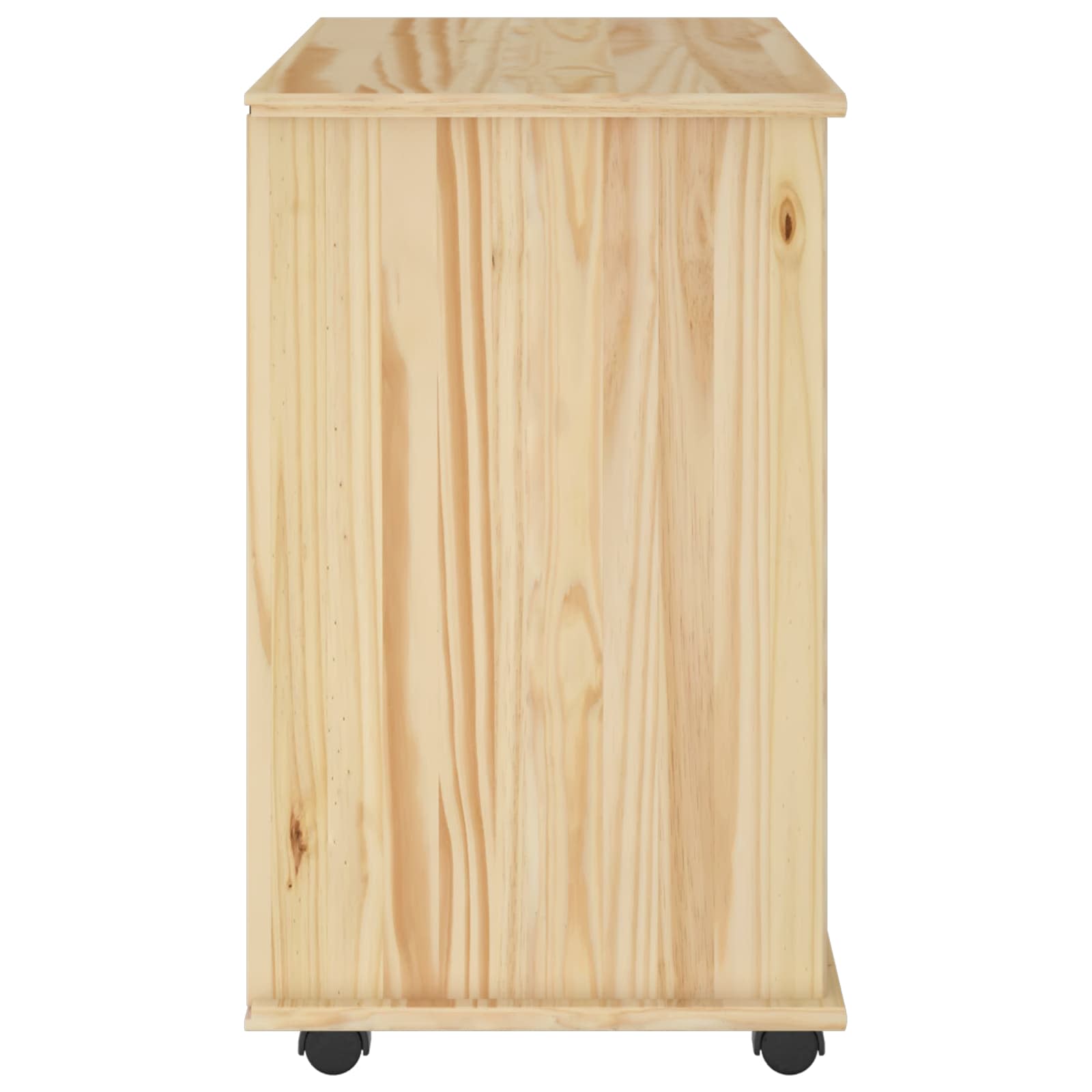Rolling Kast Bruin 63,5 x 39 x 65,5 cm Massief Vurenhout is nu te koop bij PeponiXL, paradijselijk wonen!