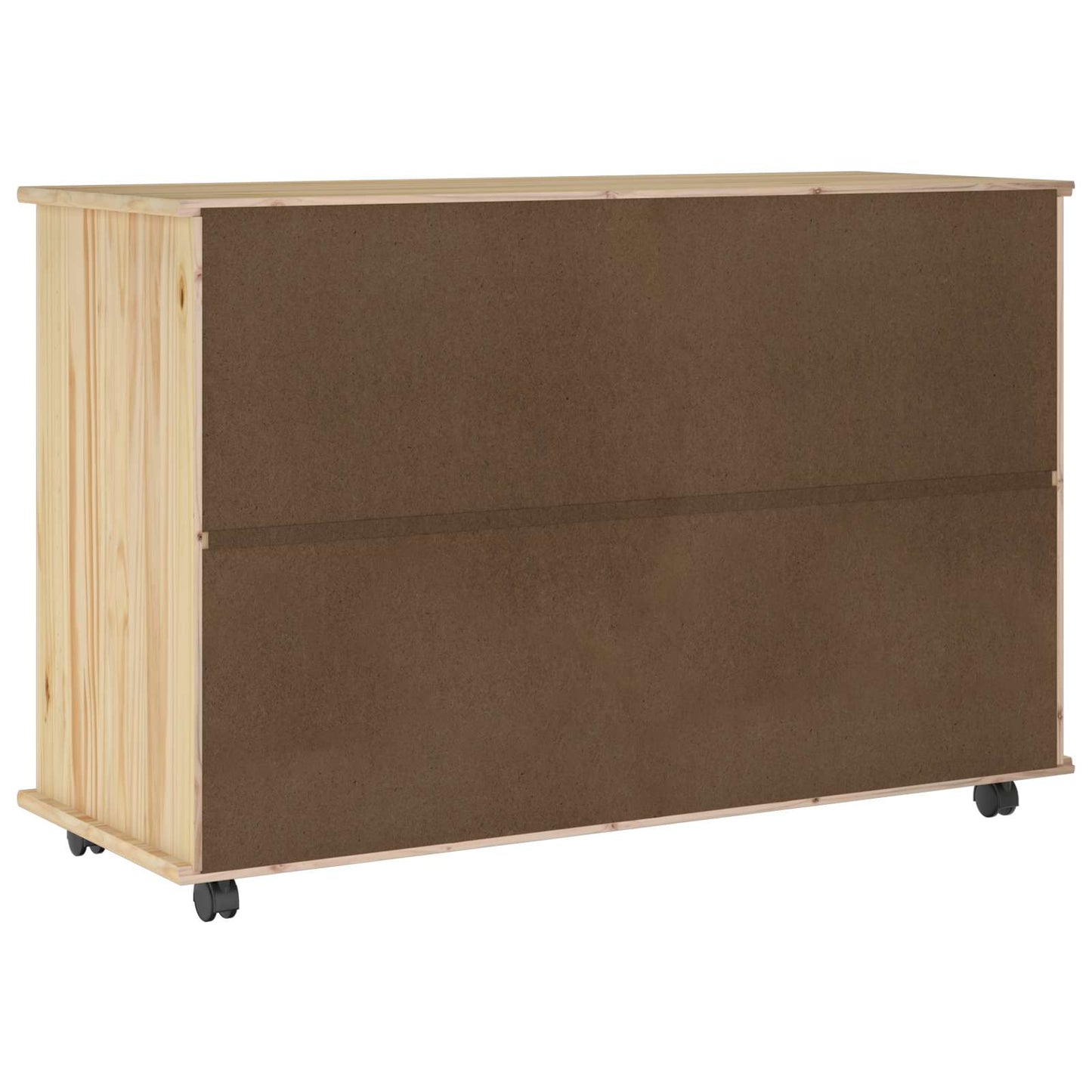 Rolling Kast Bruin 100 x 39 x 65,5 cm Massief Vurenhout is nu te koop bij PeponiXL, paradijselijk wonen!