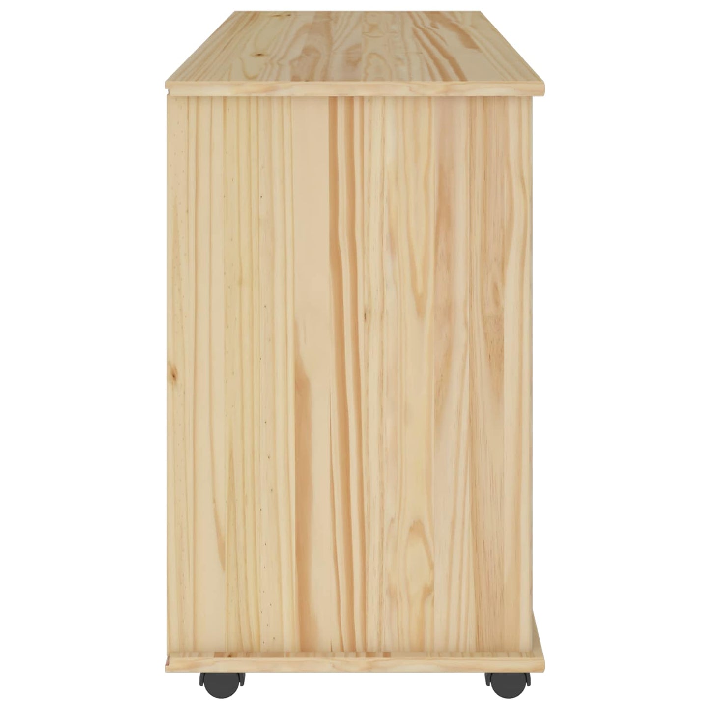 Rolling Kast Bruin 100 x 39 x 65,5 cm Massief Vurenhout is nu te koop bij PeponiXL, paradijselijk wonen!