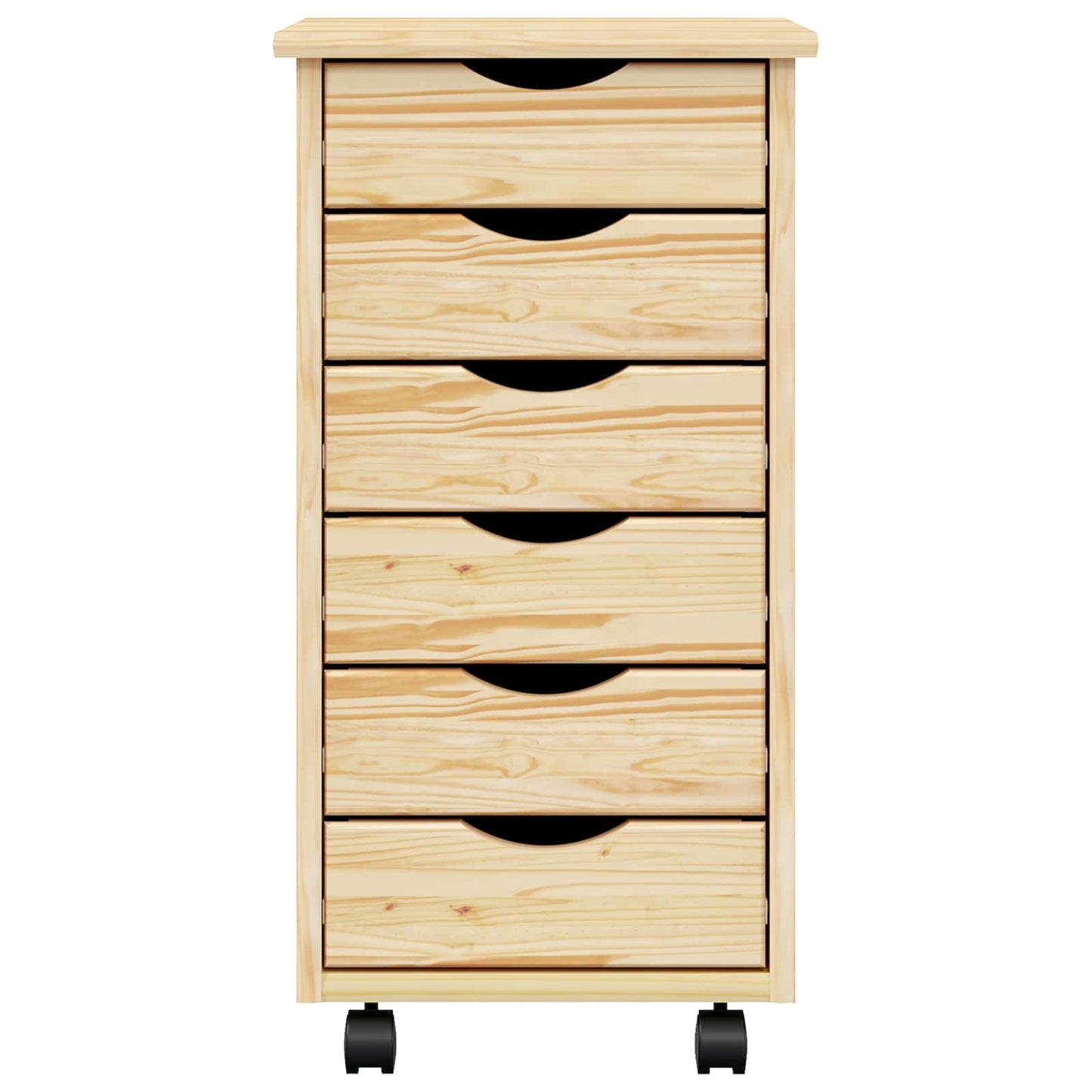 Rolling Cabinet met Laden MOSS Heldere Vernis 34 x 39 x 65,5 cm is nu te koop bij PeponiXL, paradijselijk wonen!