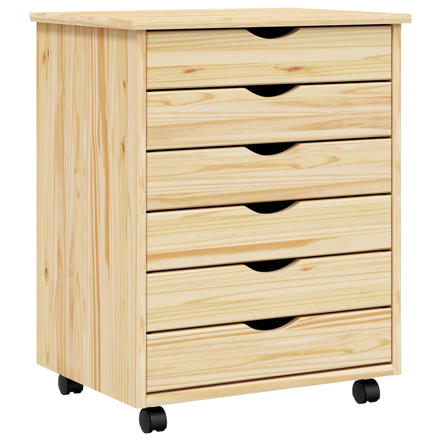 Rolling Cabinet met Laden MOSS Heldere Vernis 53 x 39 x 65,5 cm is nu te koop bij PeponiXL, paradijselijk wonen!