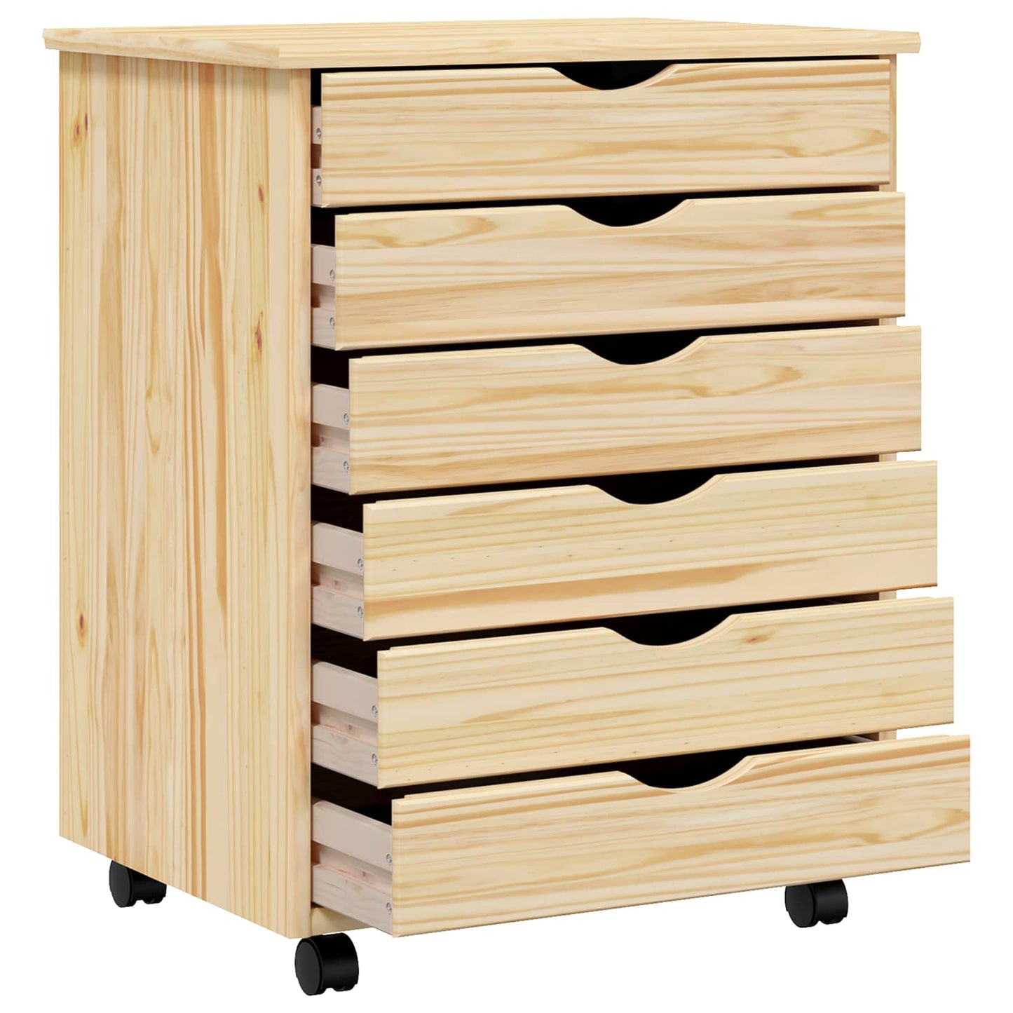 Rolling Cabinet met Laden MOSS Heldere Vernis 53 x 39 x 65,5 cm is nu te koop bij PeponiXL, paradijselijk wonen!