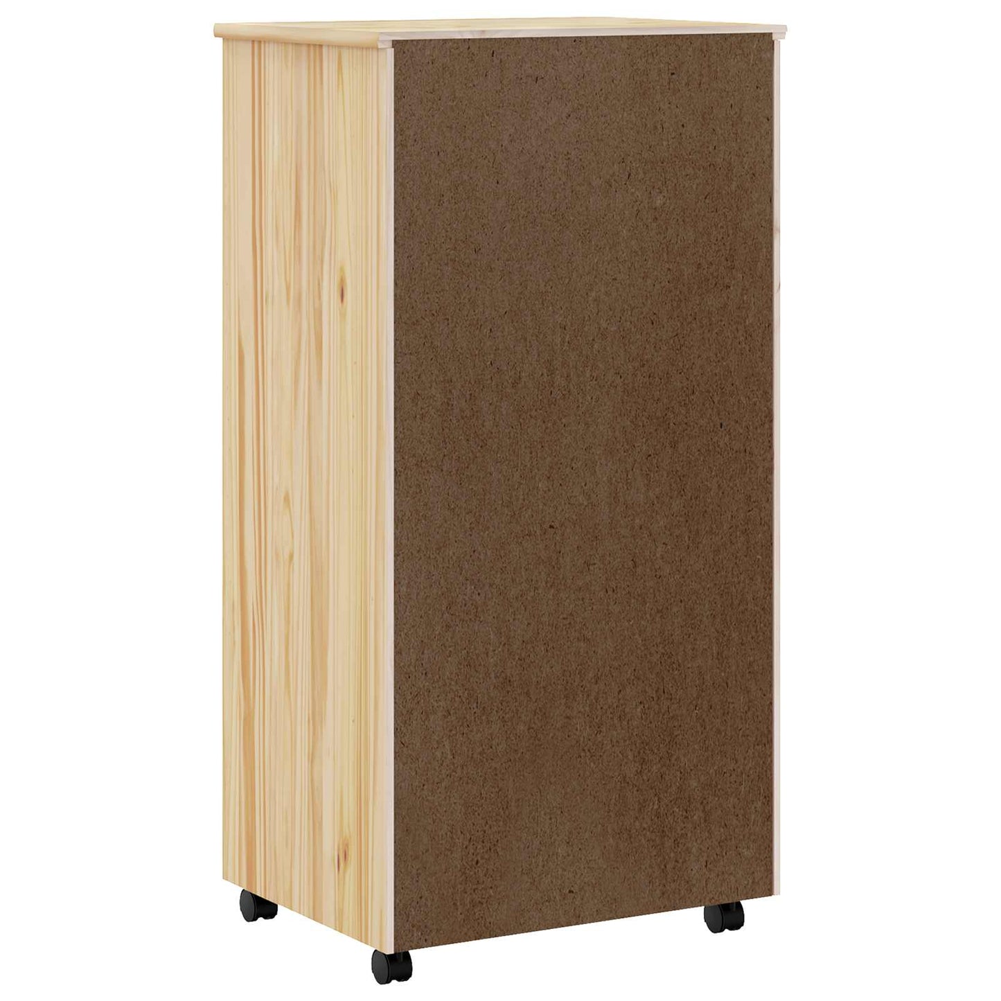 Rolling Cabinet met Laden MOSS Heldere Vernis 53 x 39 x 103 cm is nu te koop bij PeponiXL, paradijselijk wonen!