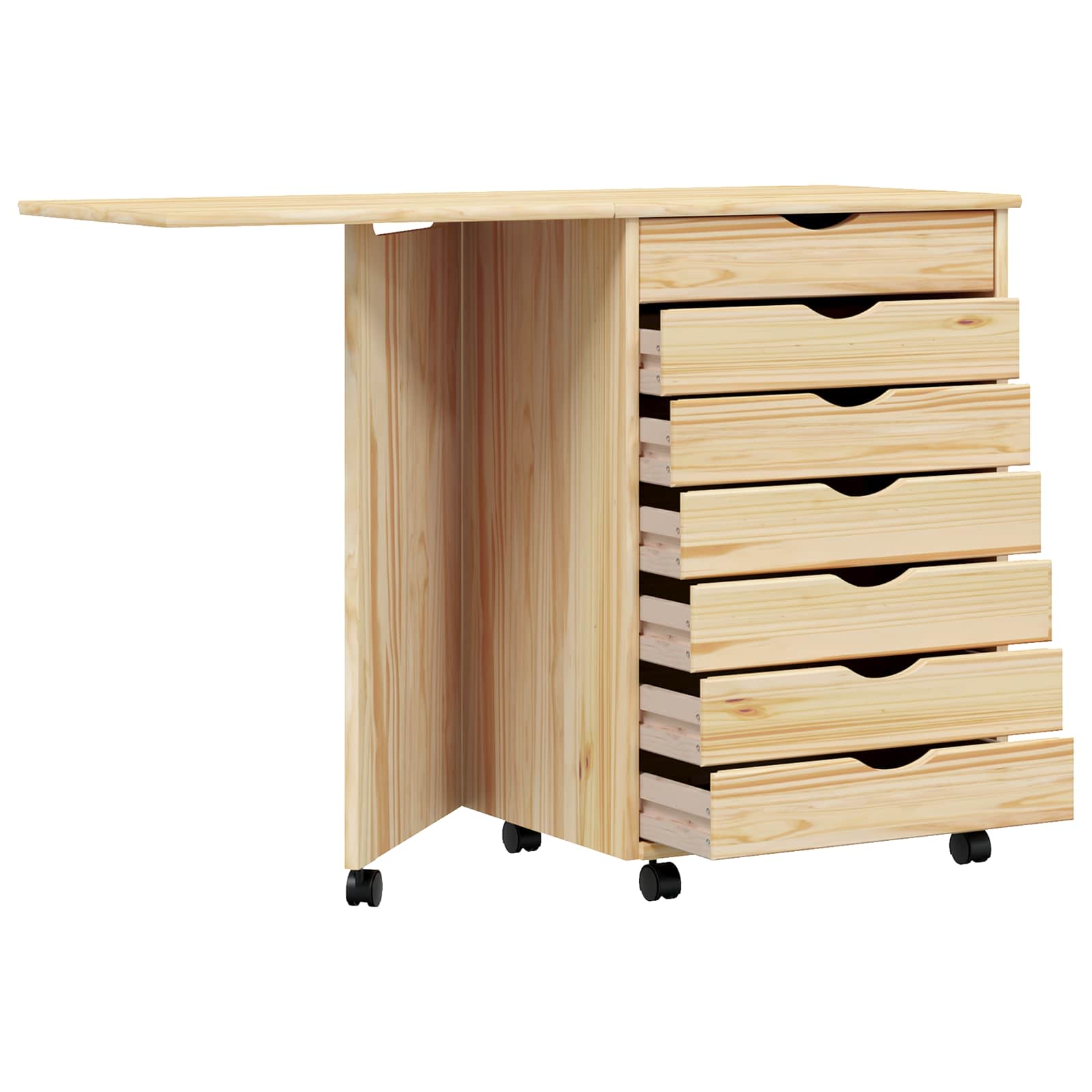 Rolkast met Bureau MOSS Heldere Vernis 105,5 x 39 x 74,5 cm is nu te koop bij PeponiXL, paradijselijk wonen!