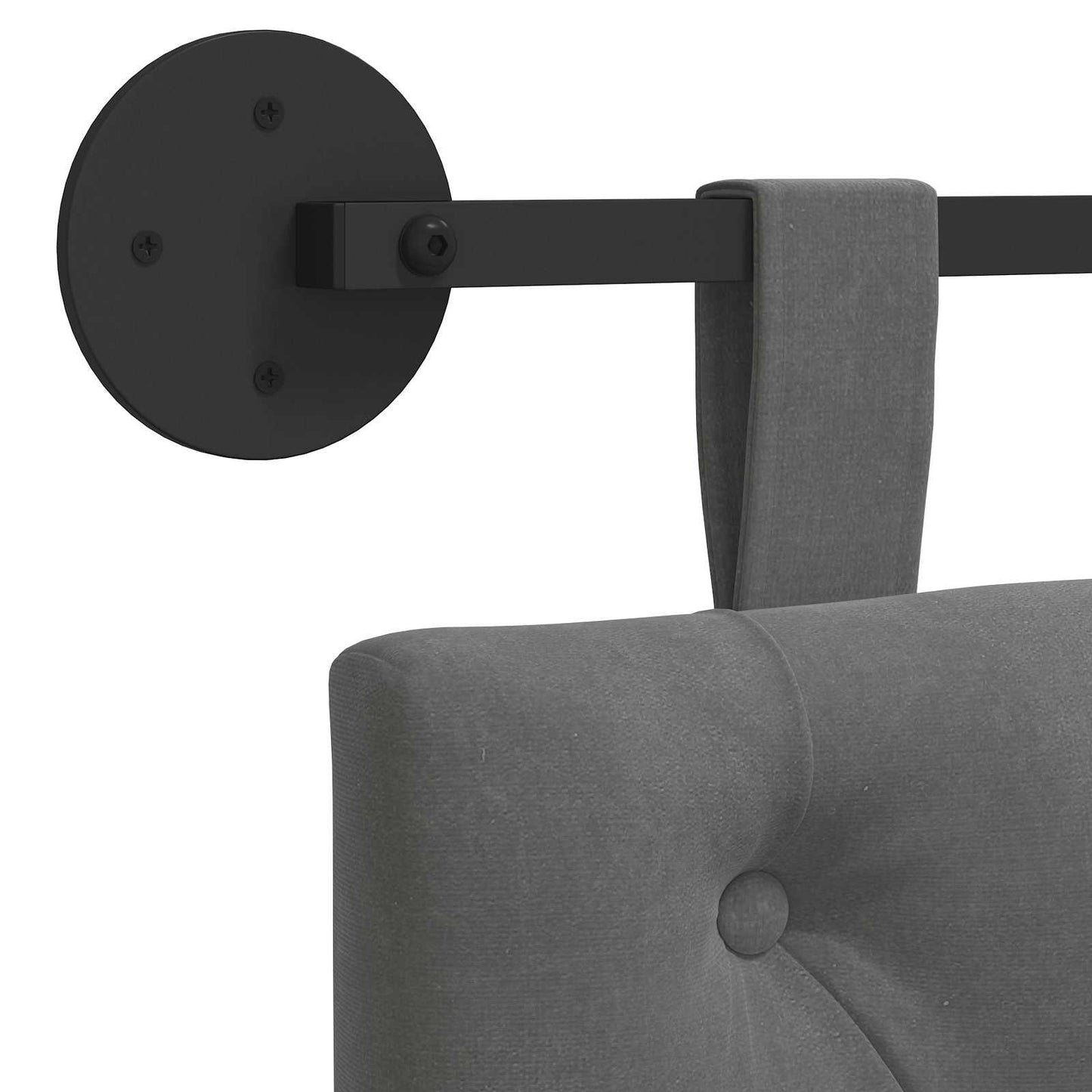 Hangend hoofdbord Donkergrijs Fluweel is nu te koop bij PeponiXL, paradijselijk wonen!