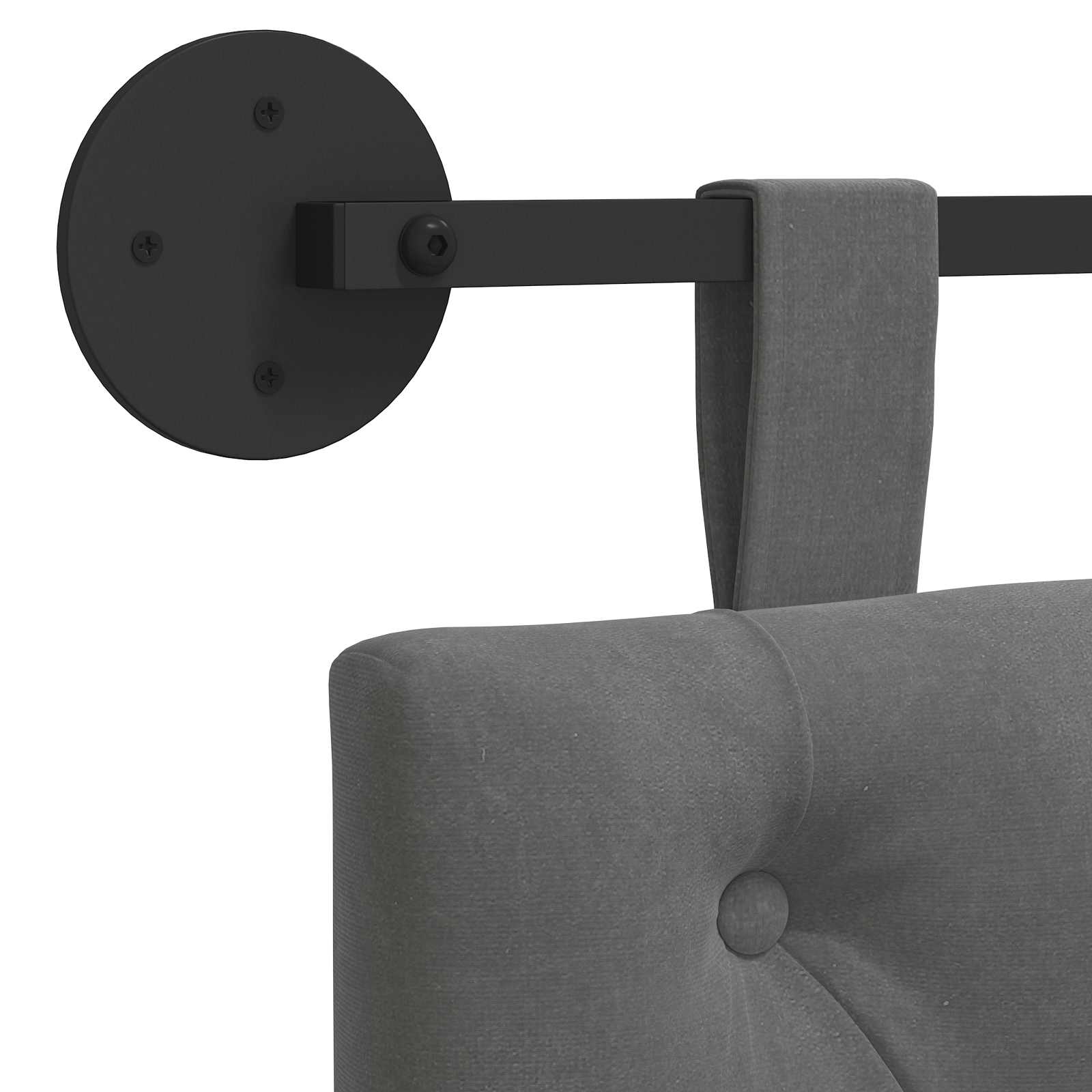 Hangend hoofdbord Donkergrijs Fluweel is nu te koop bij PeponiXL, paradijselijk wonen!