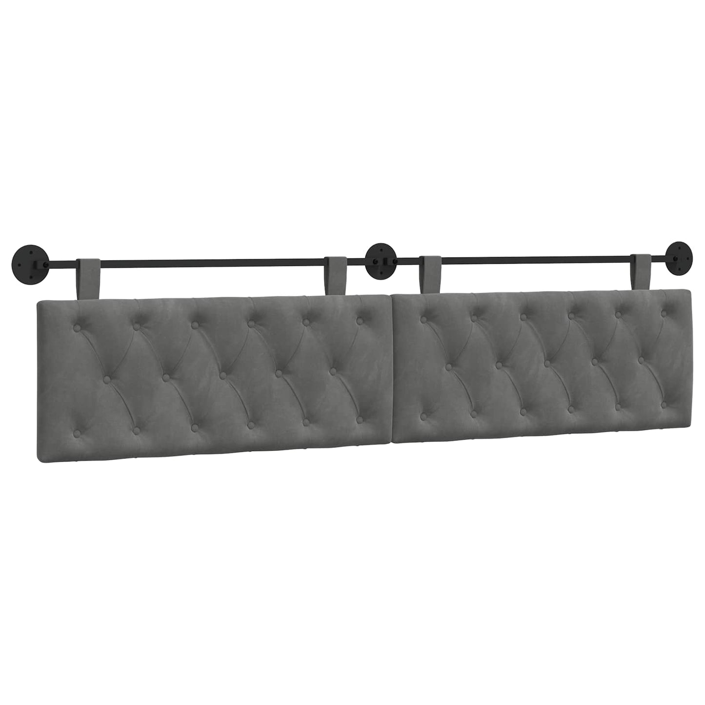 Hangend hoofdbord Donkergrijs Fluweel is nu te koop bij PeponiXL, paradijselijk wonen!