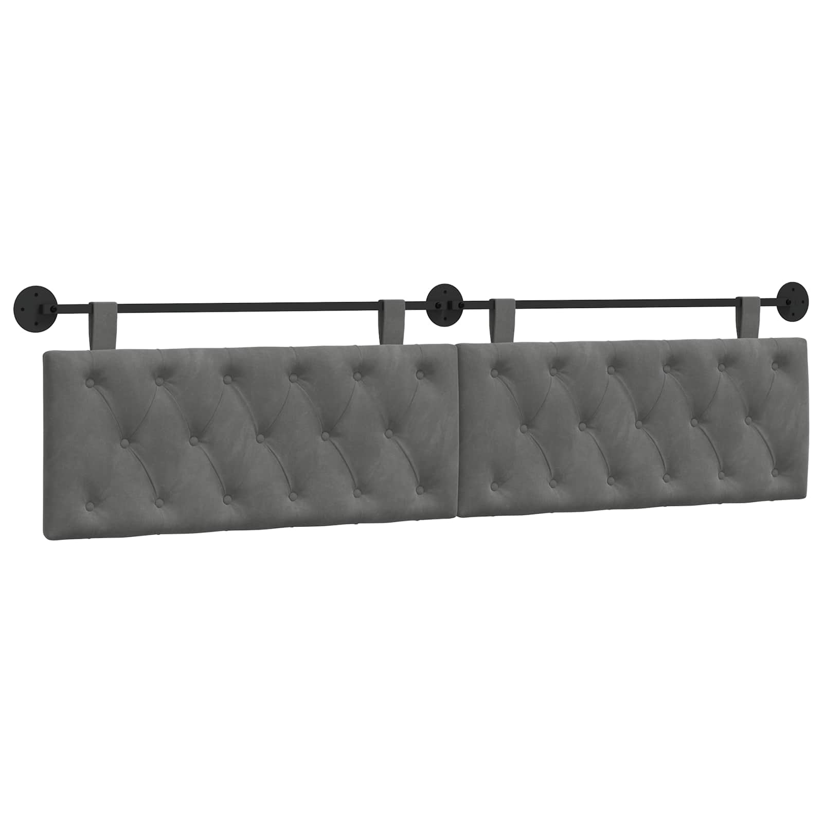 Hangend hoofdbord Donkergrijs Fluweel is nu te koop bij PeponiXL, paradijselijk wonen!