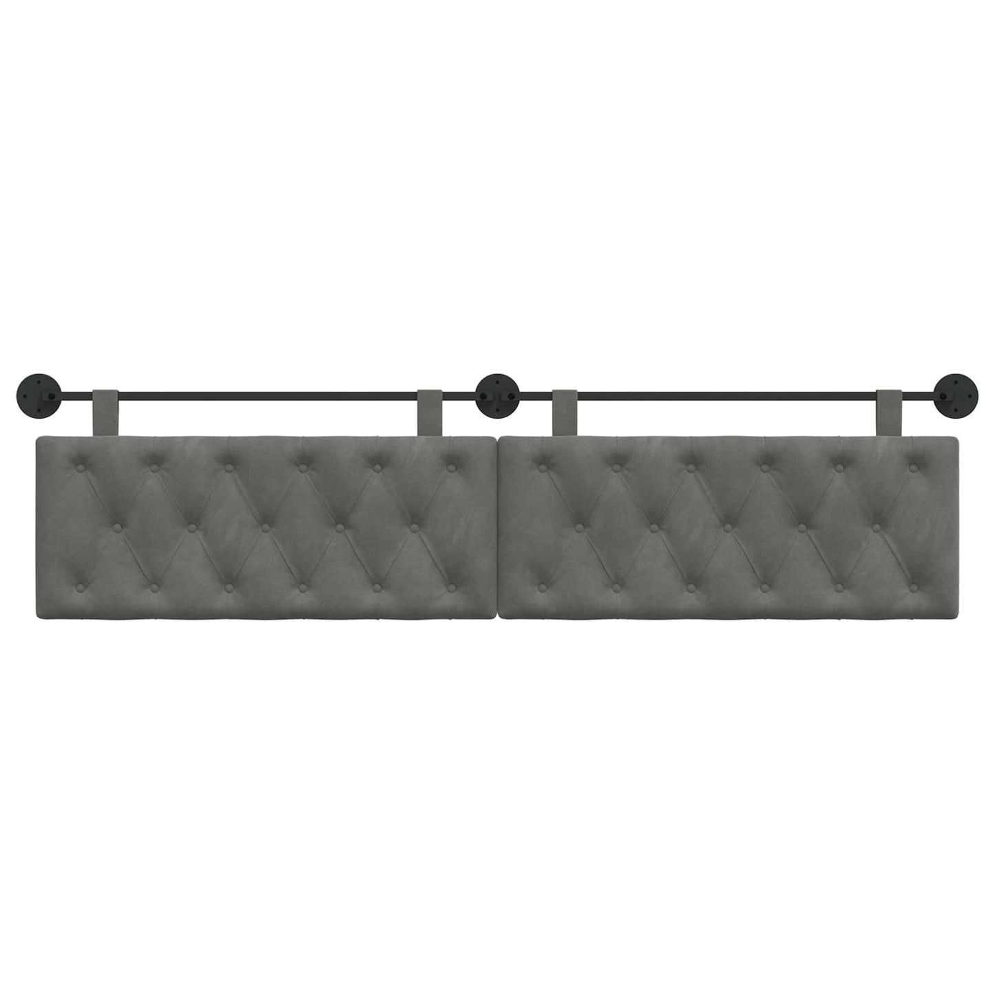 Hangend hoofdbord Donkergrijs Fluweel is nu te koop bij PeponiXL, paradijselijk wonen!