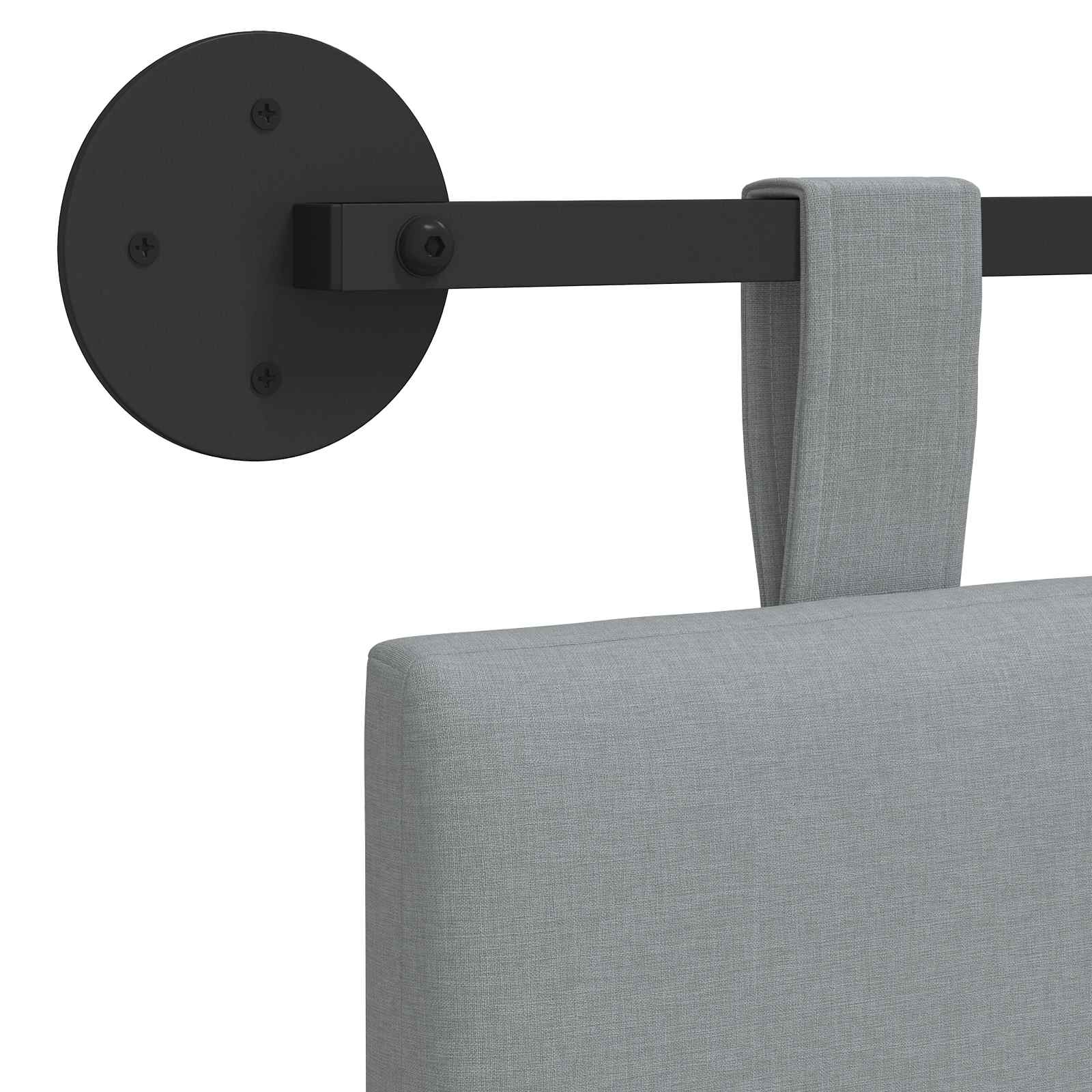 Hangend hoofdbord Lichtgrijs Stof is nu te koop bij PeponiXL, paradijselijk wonen!