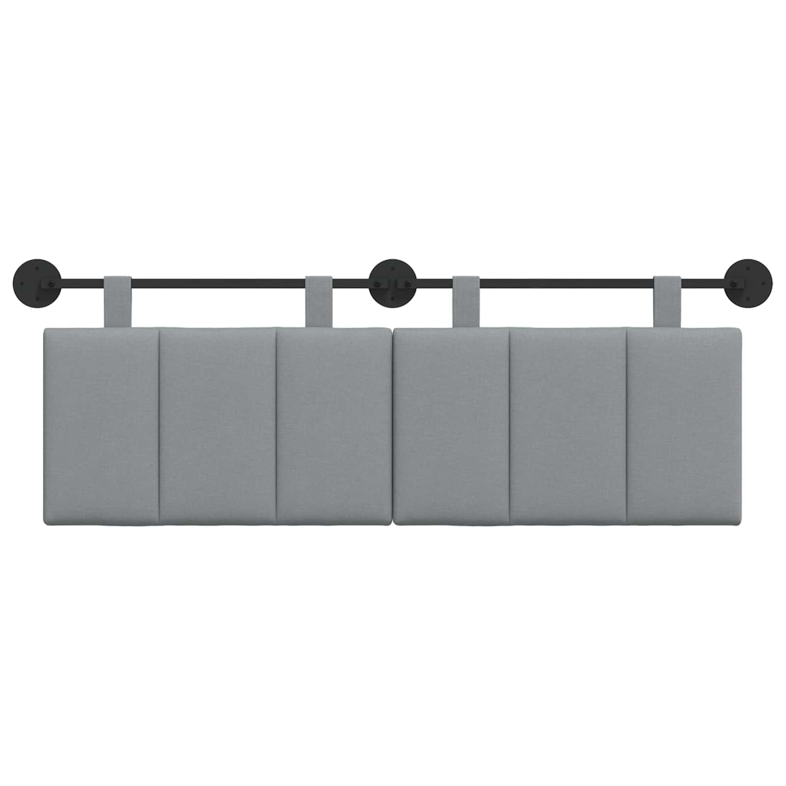 Hangend hoofdbord Lichtgrijs Stof is nu te koop bij PeponiXL, paradijselijk wonen!