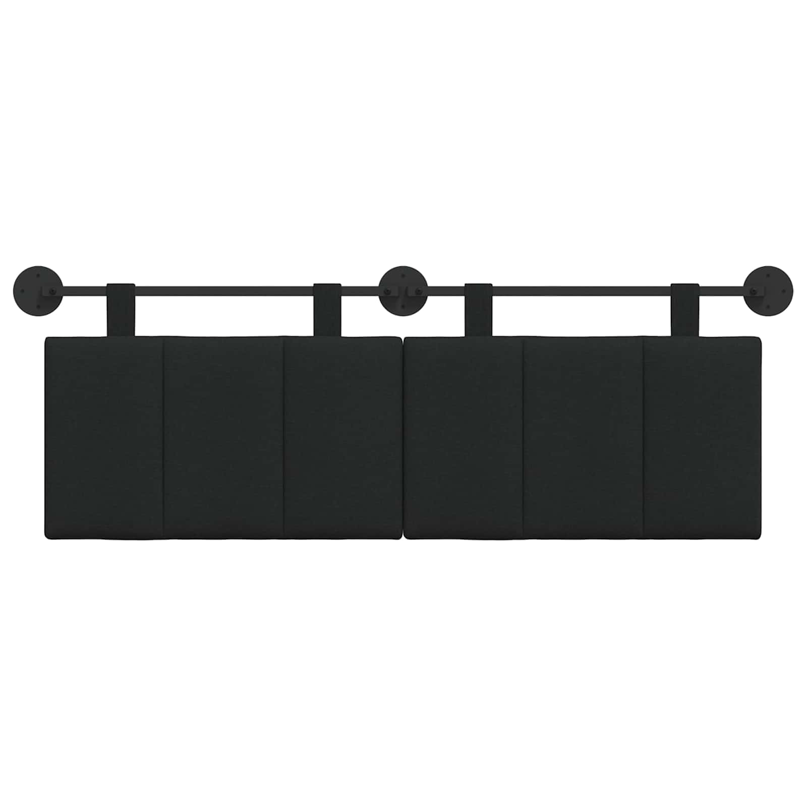 Hangend hoofdbord Zwart Stof is nu te koop bij PeponiXL, paradijselijk wonen!