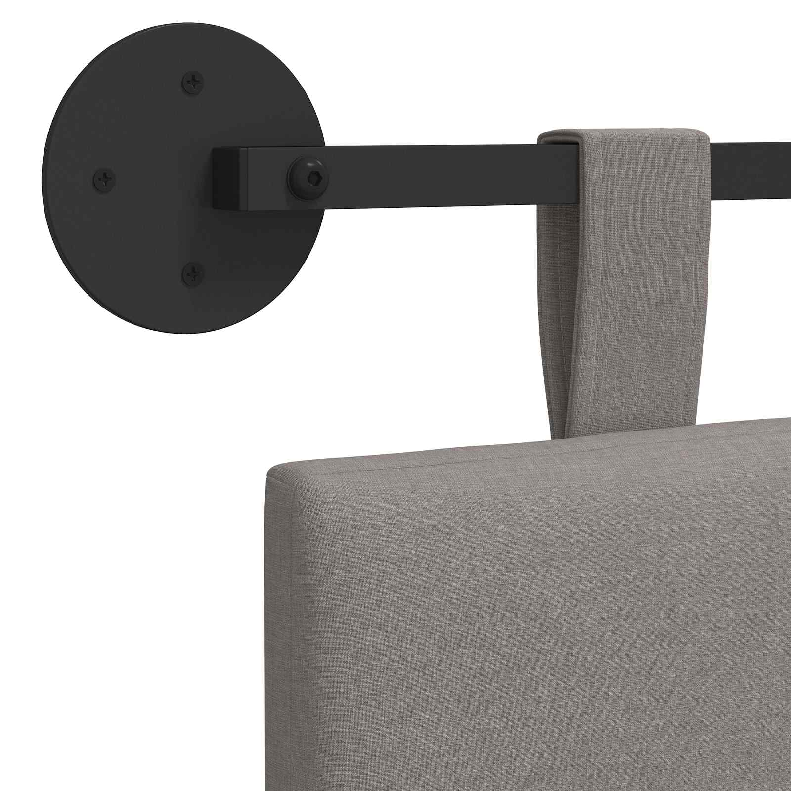 Hangend hoofdbord Taupe Stof is nu te koop bij PeponiXL, paradijselijk wonen!