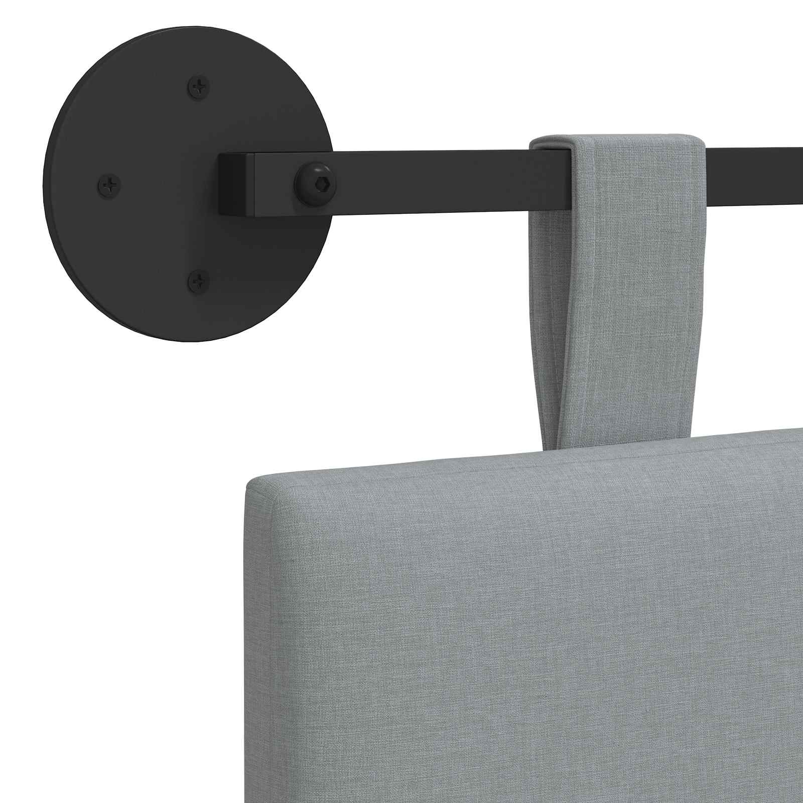 Hangend hoofdbord Lichtgrijs Stof is nu te koop bij PeponiXL, paradijselijk wonen!