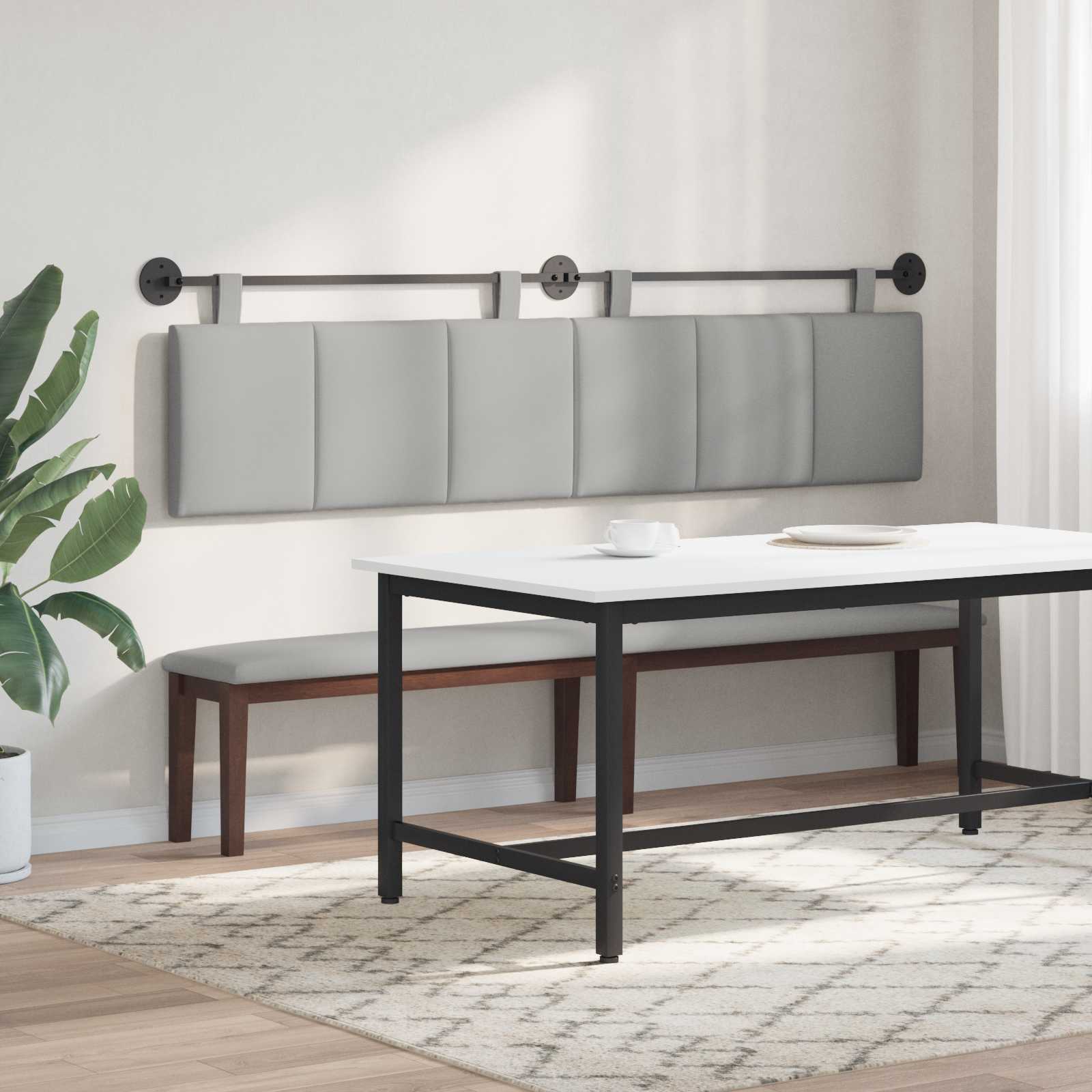 Hangend hoofdbord Wolkengrijs Stof is nu te koop bij PeponiXL, paradijselijk wonen!