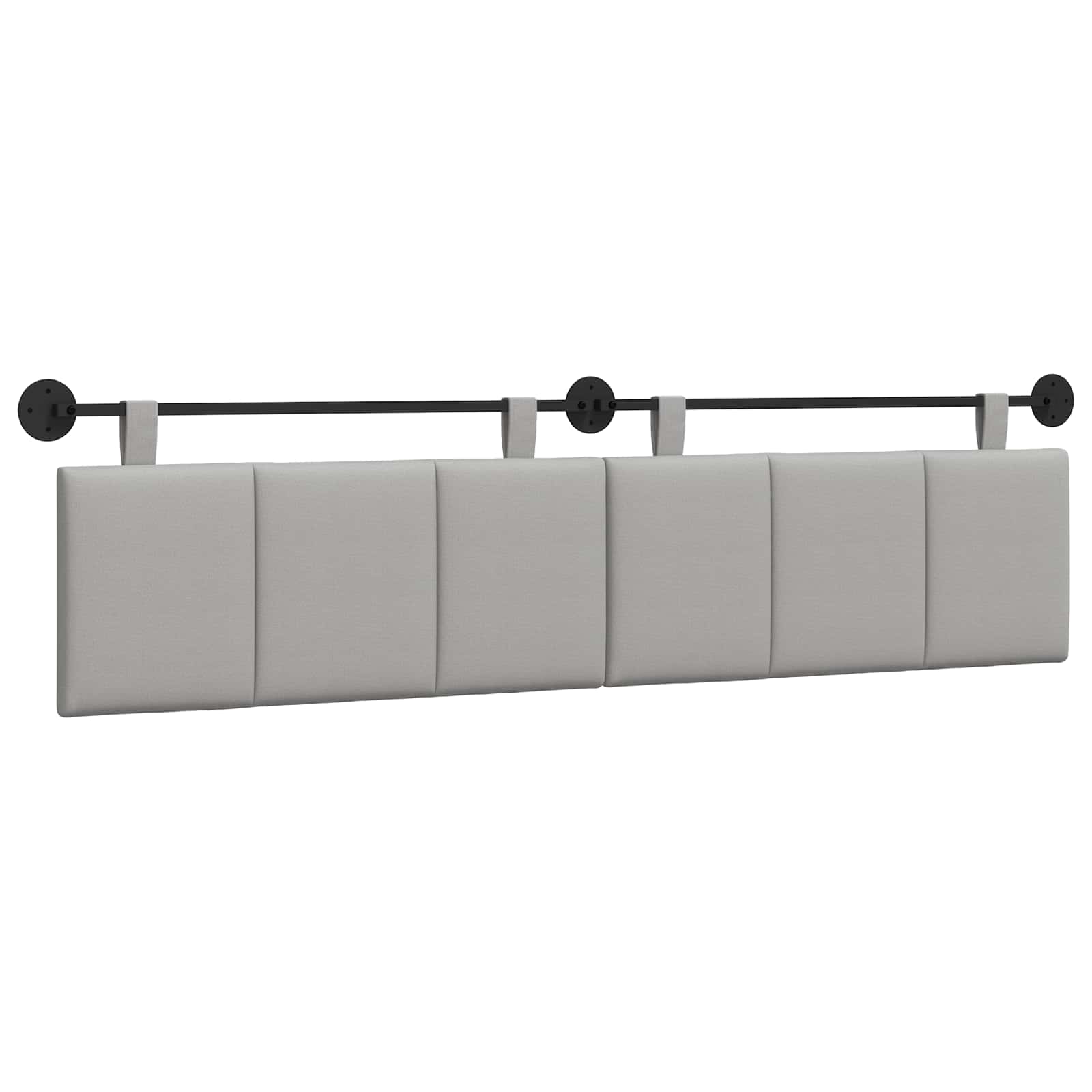 Hangend hoofdbord Wolkengrijs Stof is nu te koop bij PeponiXL, paradijselijk wonen!