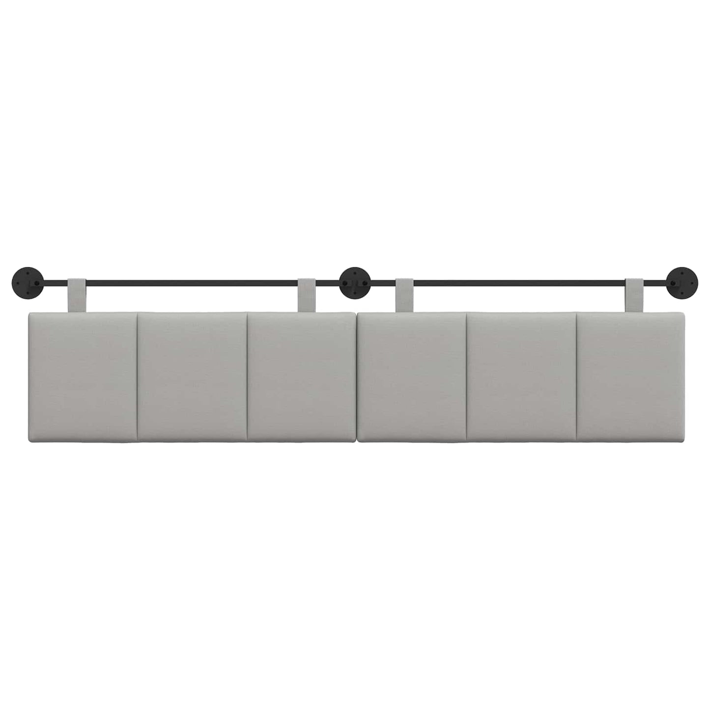 Hangend hoofdbord Wolkengrijs Stof is nu te koop bij PeponiXL, paradijselijk wonen!