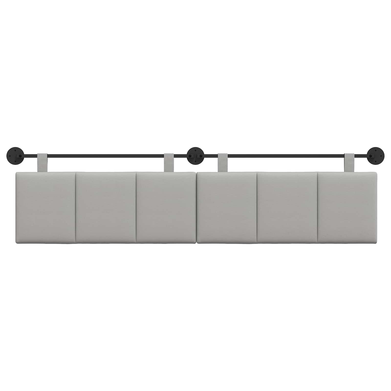 Hangend hoofdbord Wolkengrijs Stof is nu te koop bij PeponiXL, paradijselijk wonen!