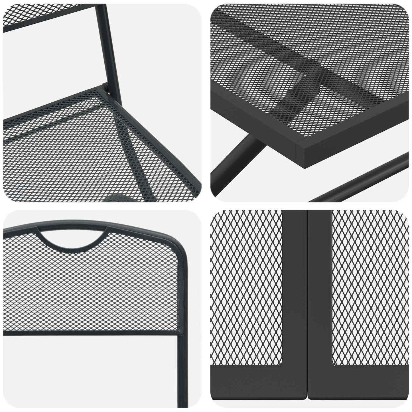 Buitenmeubelset 5 pcs Antraciet Ijzer en Staal is nu te koop bij PeponiXL, paradijselijk wonen!