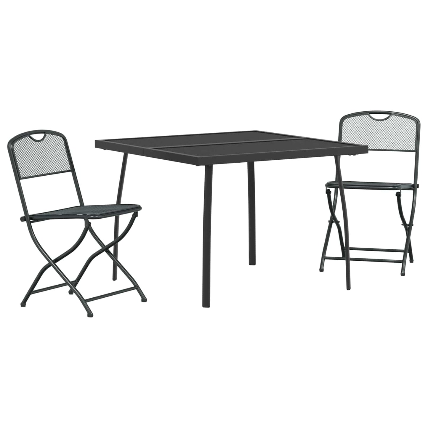 Buitenmeubelset 3 pcs Antracietkleurig Ijzer en Staal is nu te koop bij PeponiXL, paradijselijk wonen!