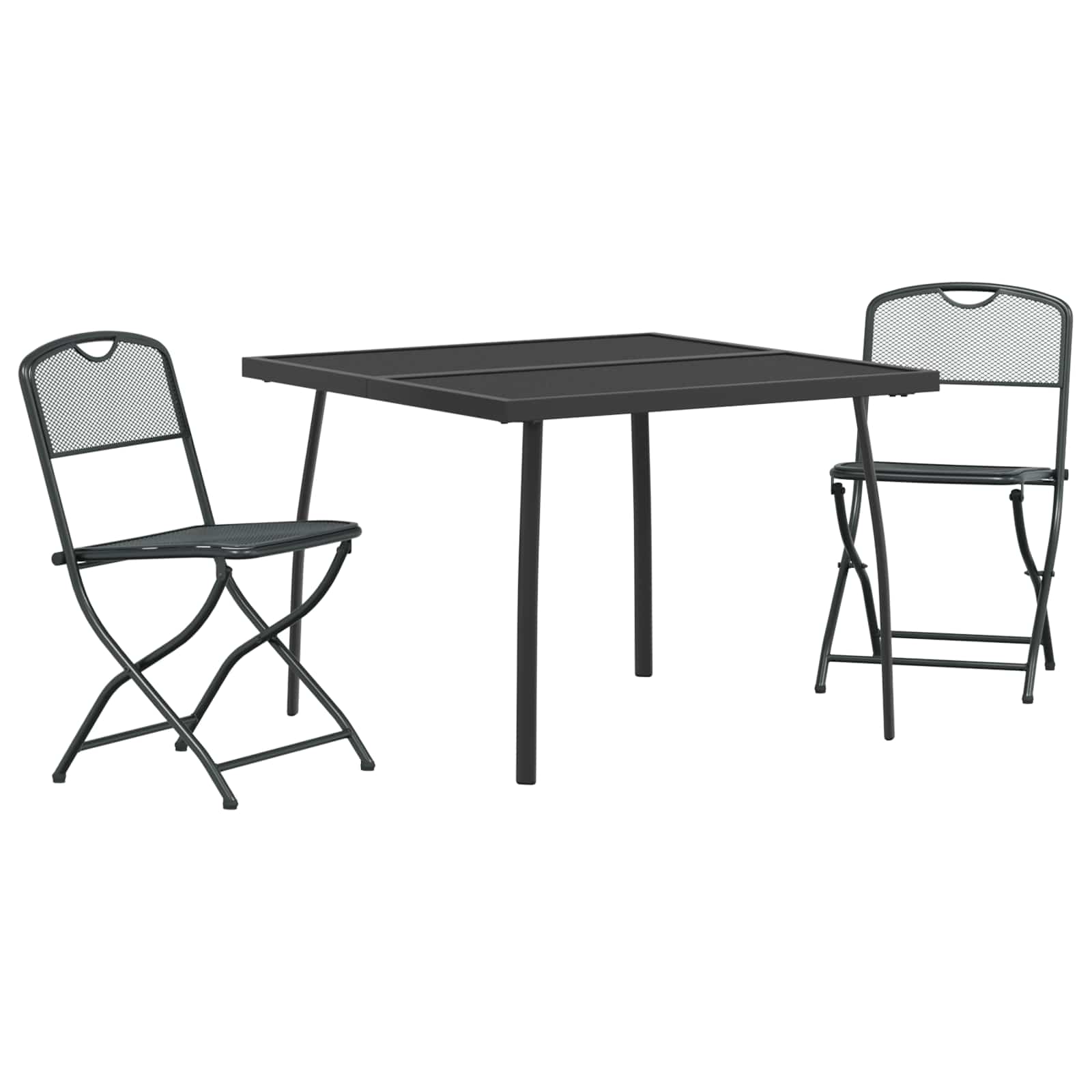 Buitenmeubelset 3 pcs Antracietkleurig Ijzer en Staal is nu te koop bij PeponiXL, paradijselijk wonen!