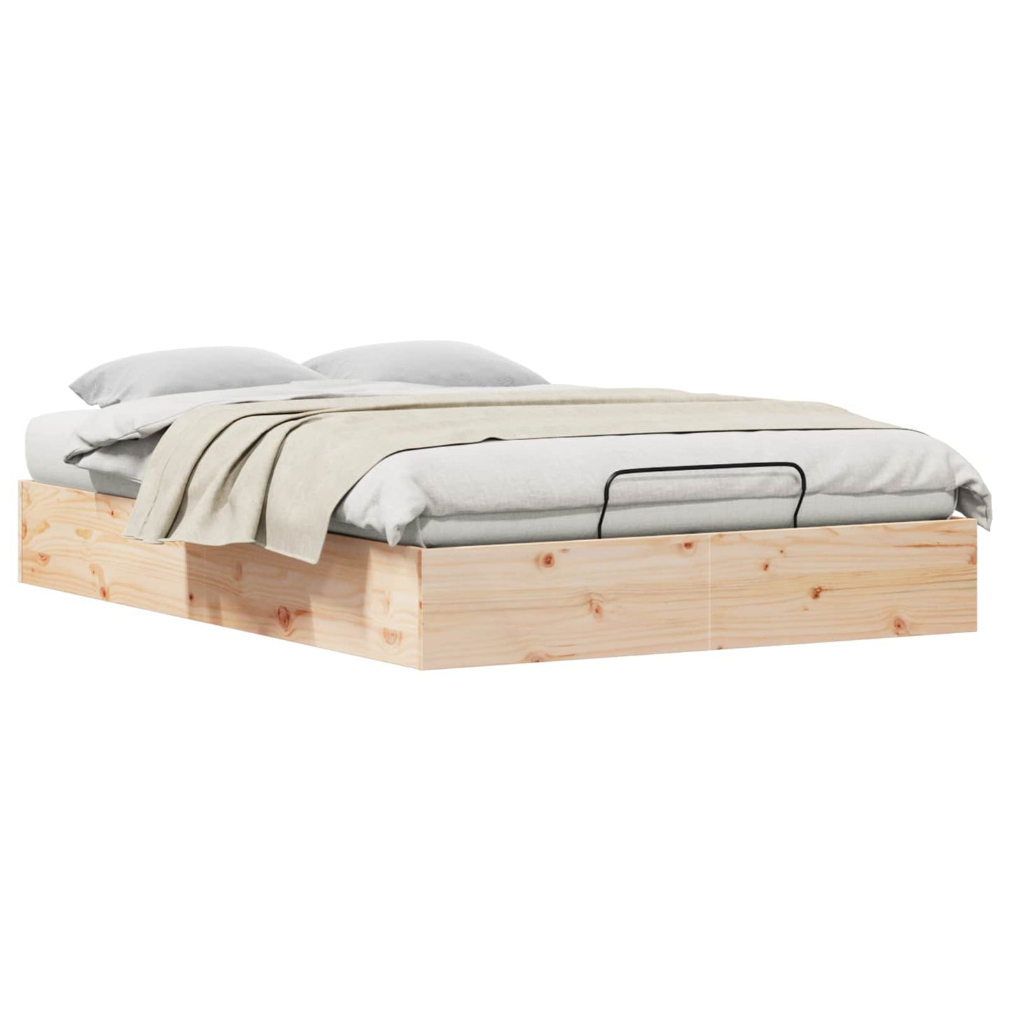 Ottoman Bedframe met Opslag Naturel 120 x 200 cm is nu te koop bij PeponiXL, paradijselijk wonen!