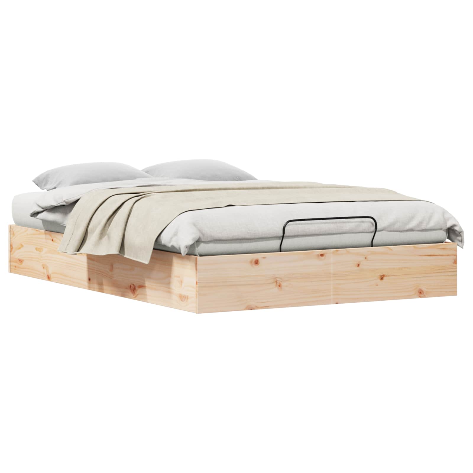 Ottoman Bedframe met Opslag Naturel 120 x 200 cm is nu te koop bij PeponiXL, paradijselijk wonen!