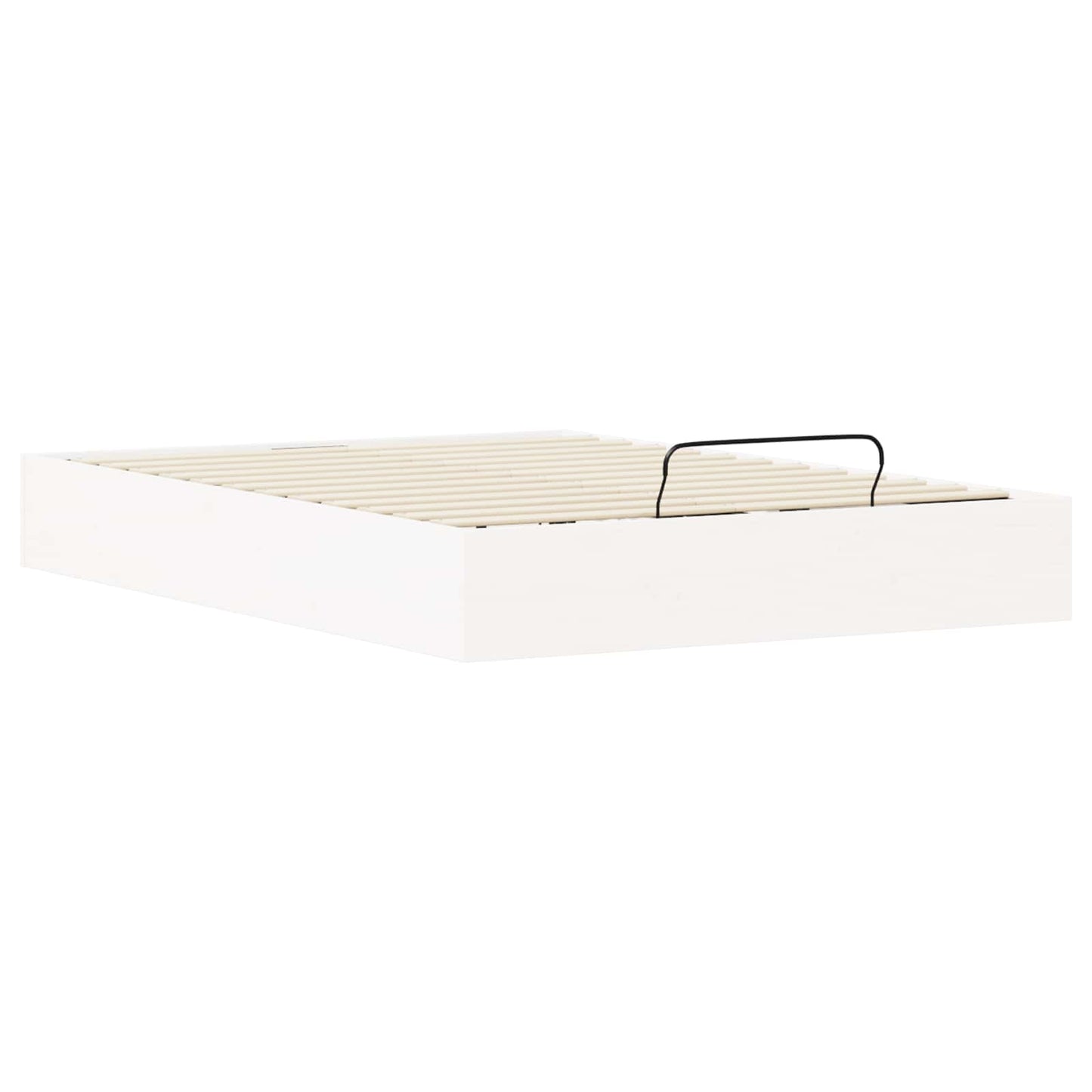 Ottoman Bedframe met Opslag Wit 120 x 200 cm Massief grenenhout is nu te koop bij PeponiXL, paradijselijk wonen!