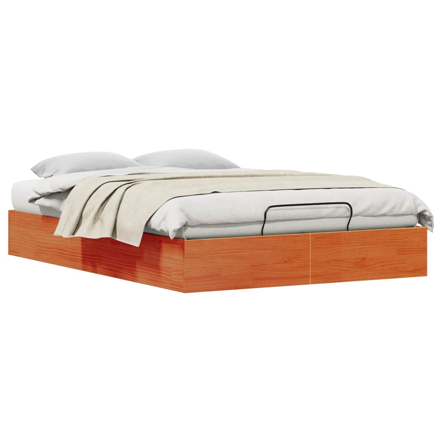 Ottoman Bedframe met Opslag Waskleur Bruin 120 x 200 cm is nu te koop bij PeponiXL, paradijselijk wonen!