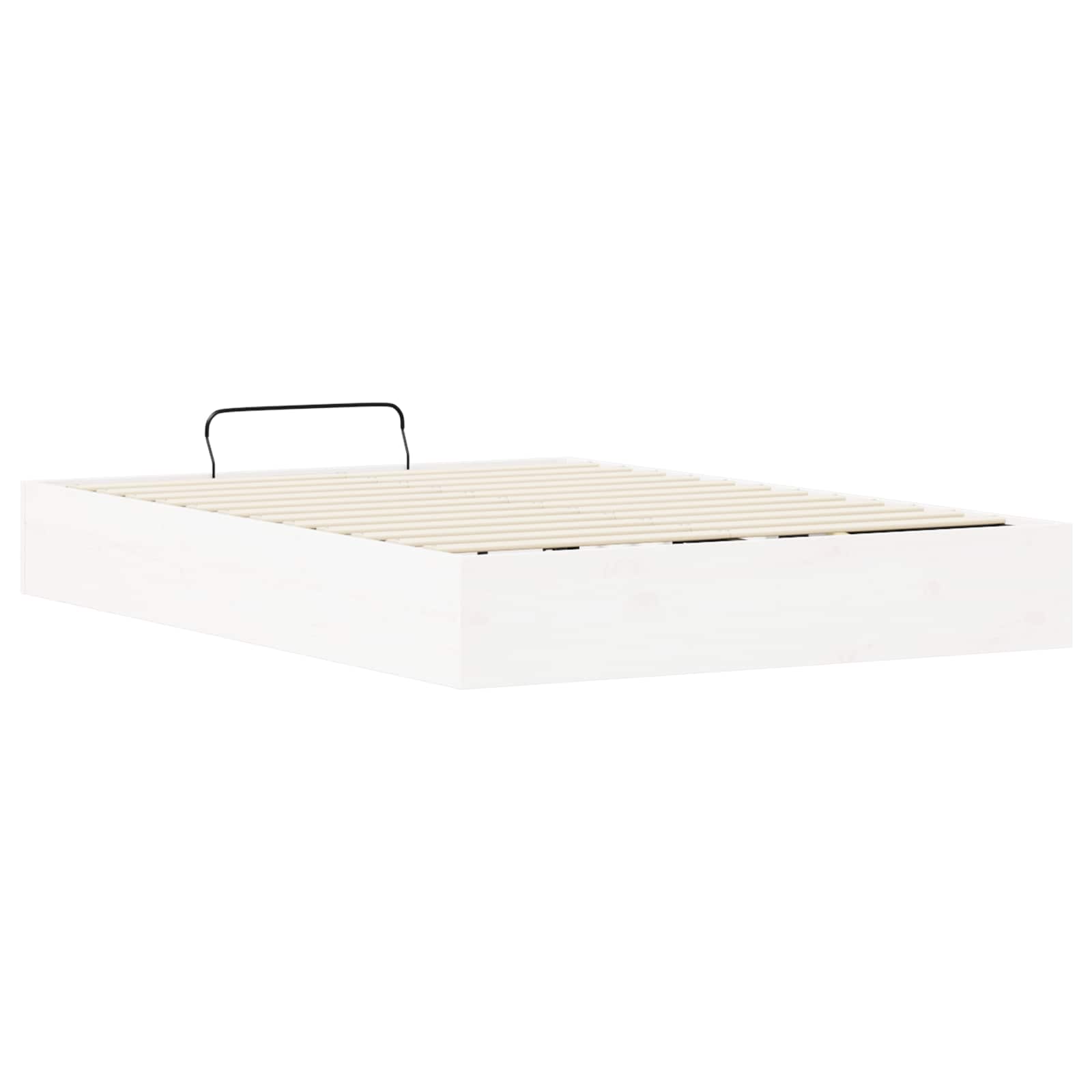 Ottoman Bedframe met Opslag Wit 140 x 200 cm Massief grenenhout is nu te koop bij PeponiXL, paradijselijk wonen!