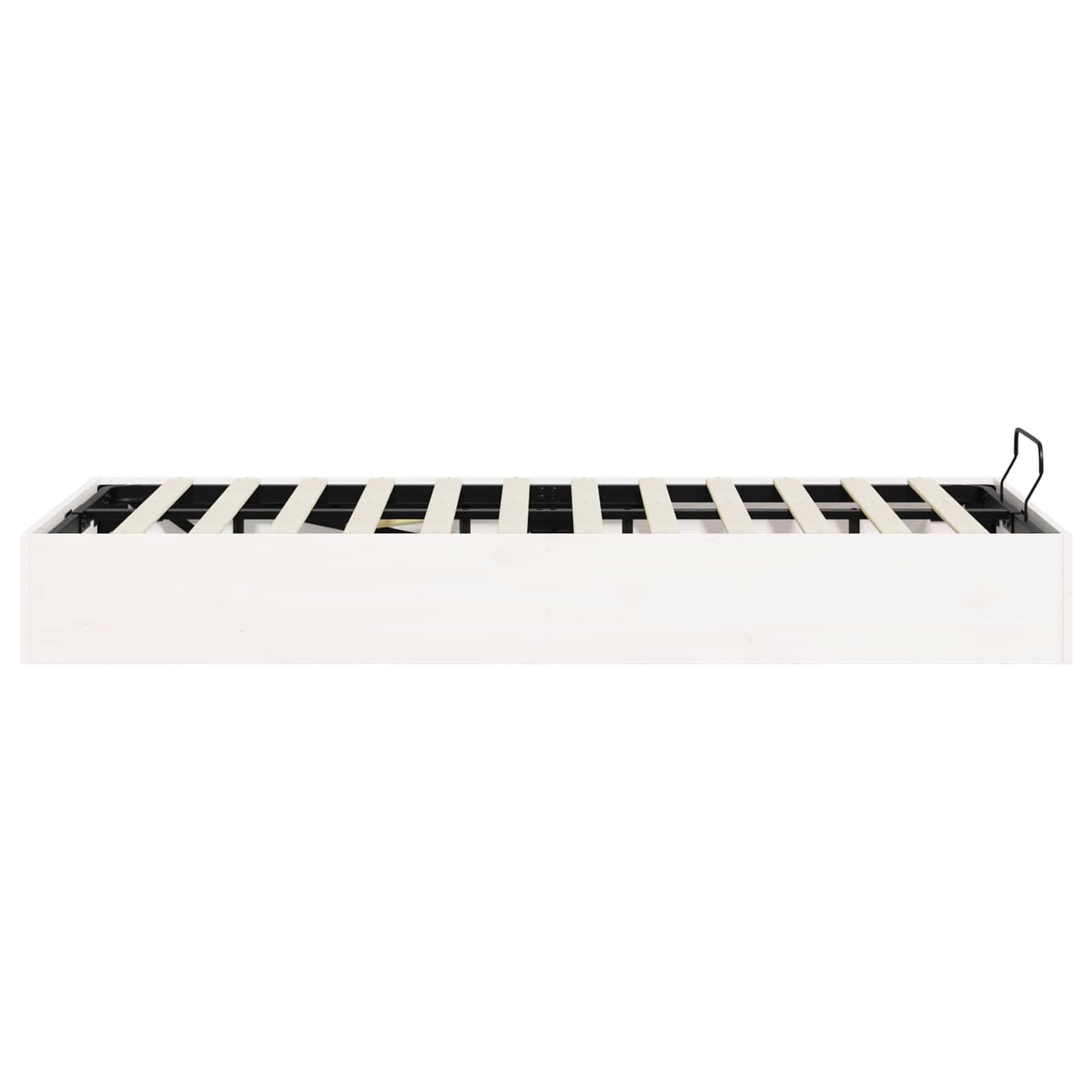 Ottoman Bedframe met Opslag Wit 140 x 200 cm Massief grenenhout is nu te koop bij PeponiXL, paradijselijk wonen!