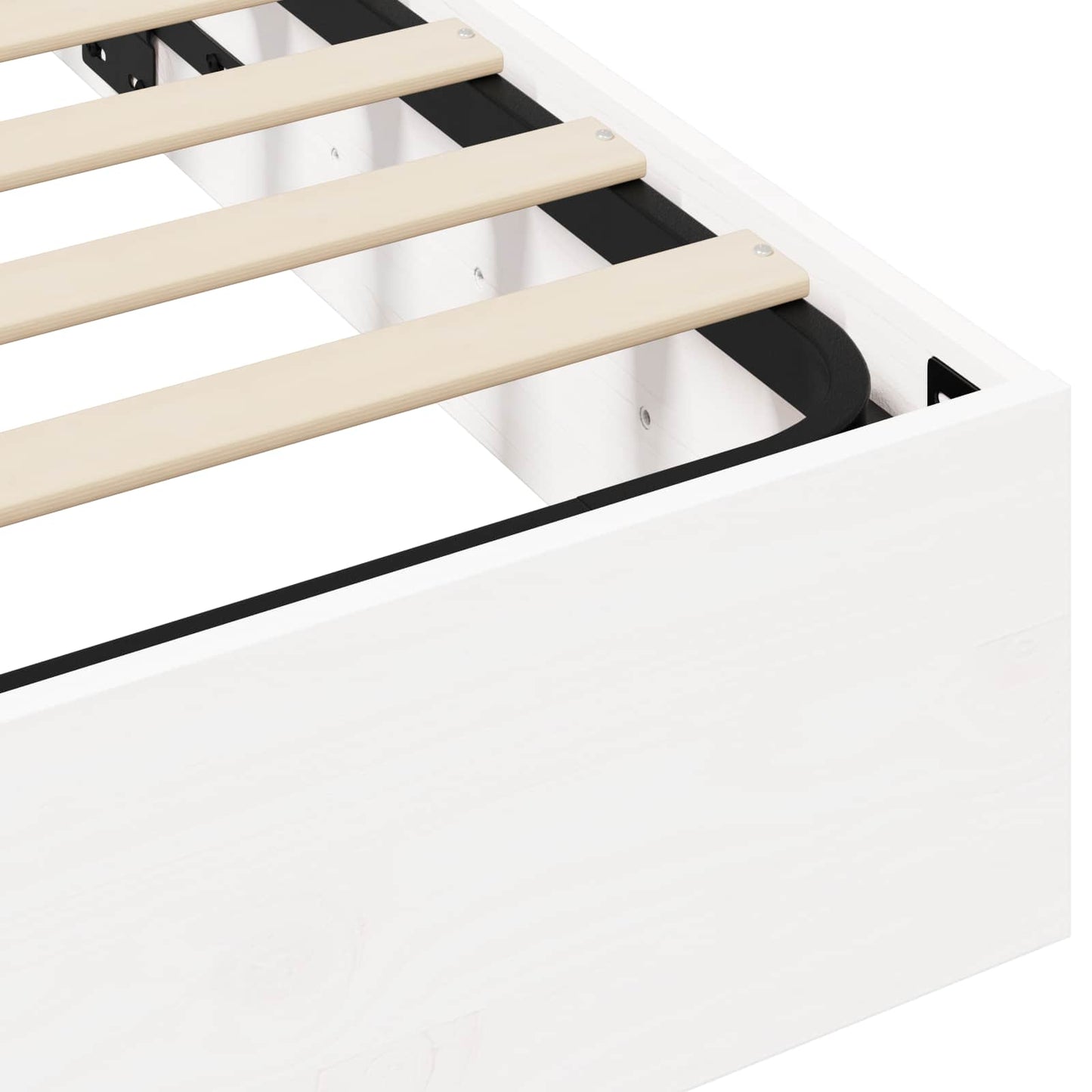 Ottoman Bedframe met Opslag Wit 180 x 200 cm Massief grenenhout is nu te koop bij PeponiXL, paradijselijk wonen!