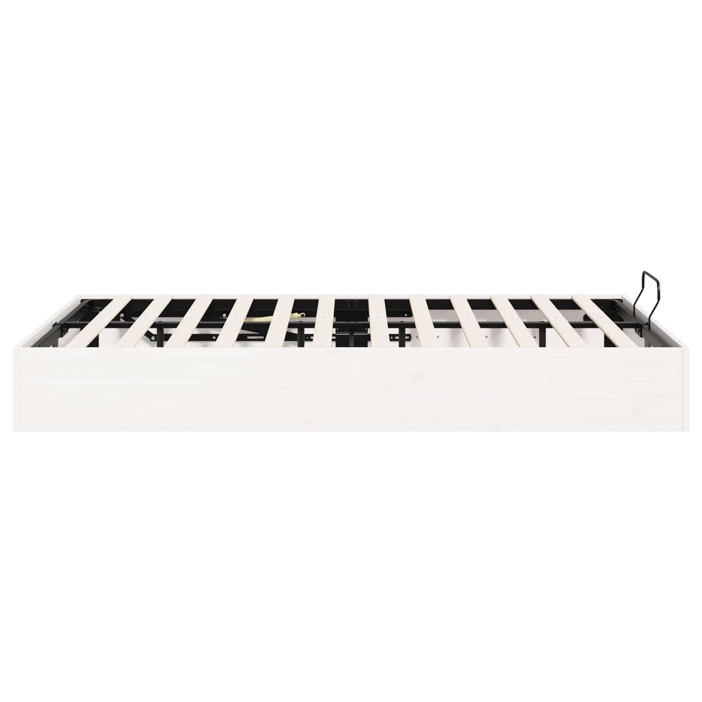 Ottoman Bedframe met Opslag Wit 180 x 200 cm Massief grenenhout is nu te koop bij PeponiXL, paradijselijk wonen!
