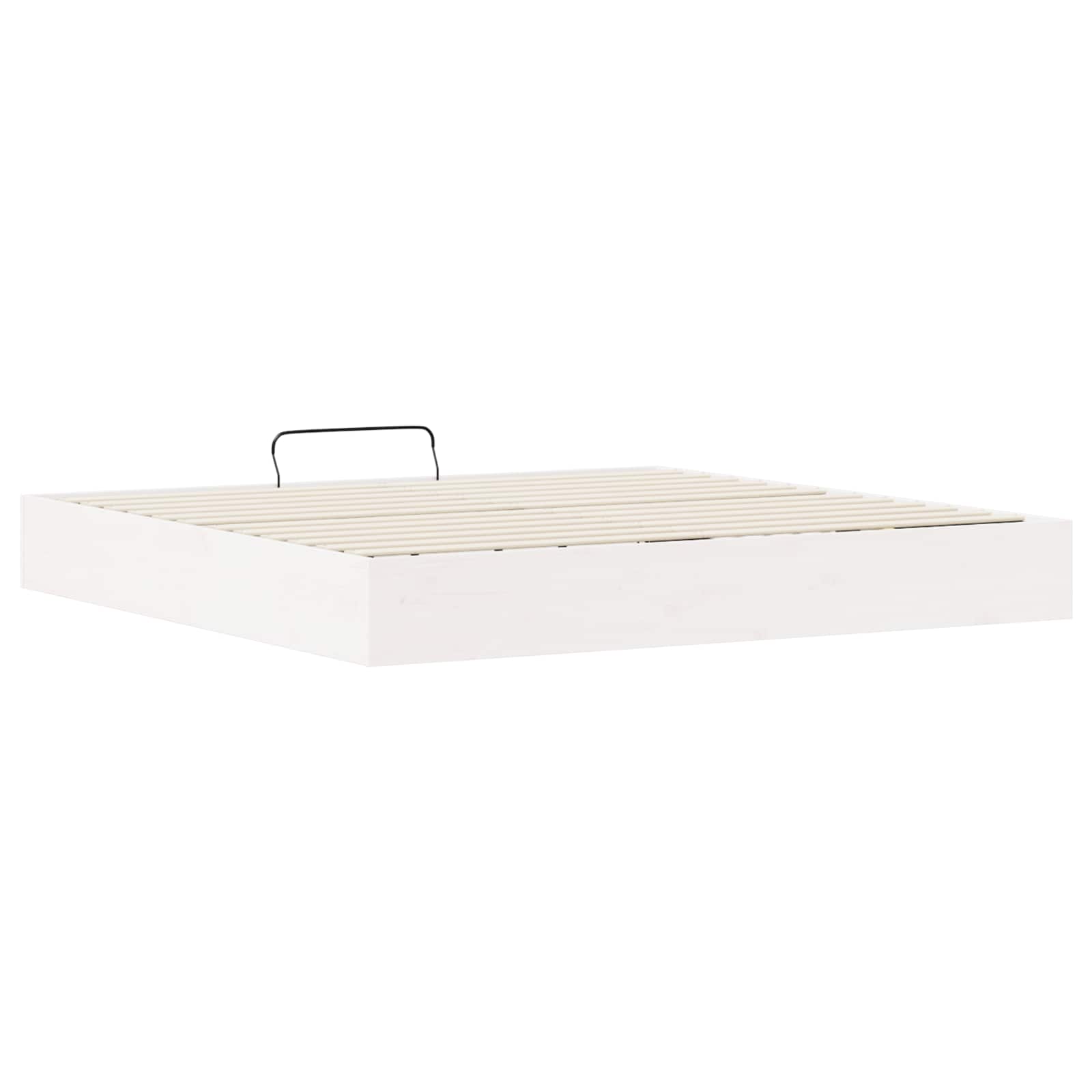 Ottoman Bedframe met Opslag Wit 200 x 200 cm Massief grenenhout is nu te koop bij PeponiXL, paradijselijk wonen!
