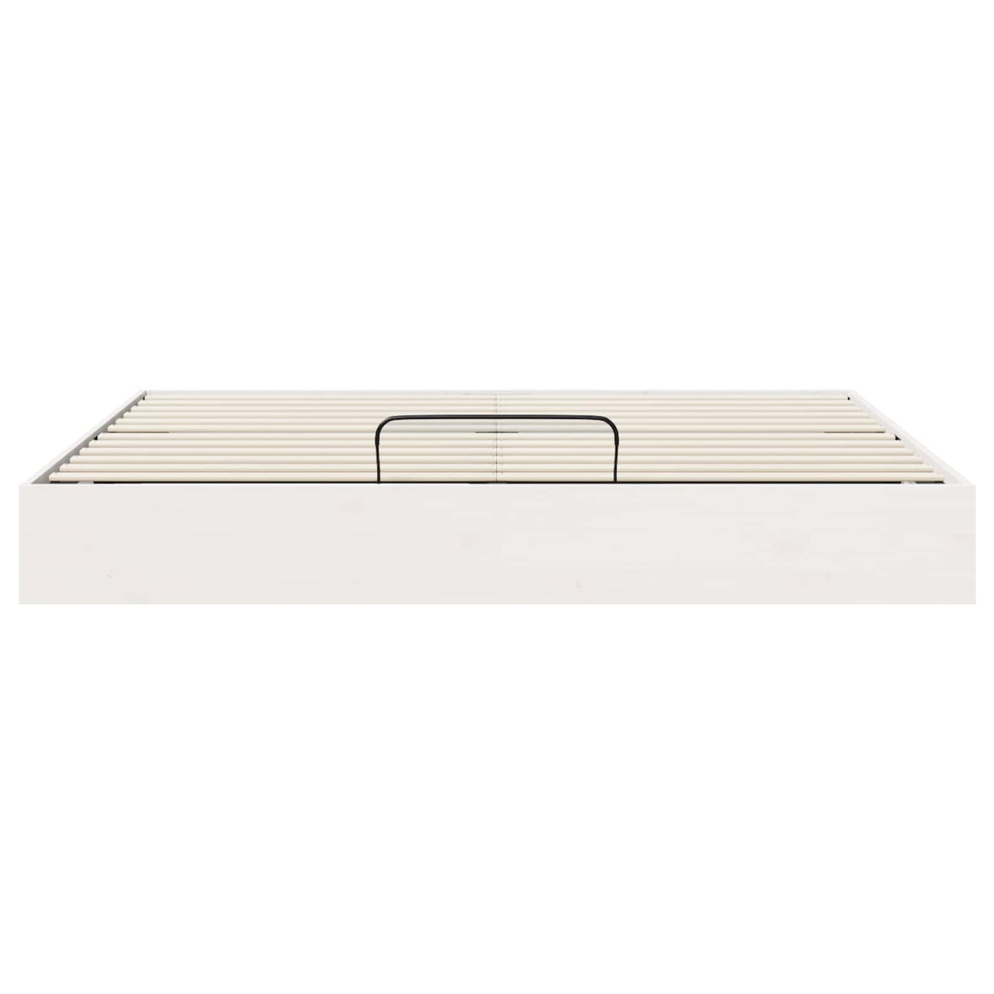 Ottoman Bedframe met Opslag Wit 200 x 200 cm Massief grenenhout is nu te koop bij PeponiXL, paradijselijk wonen!