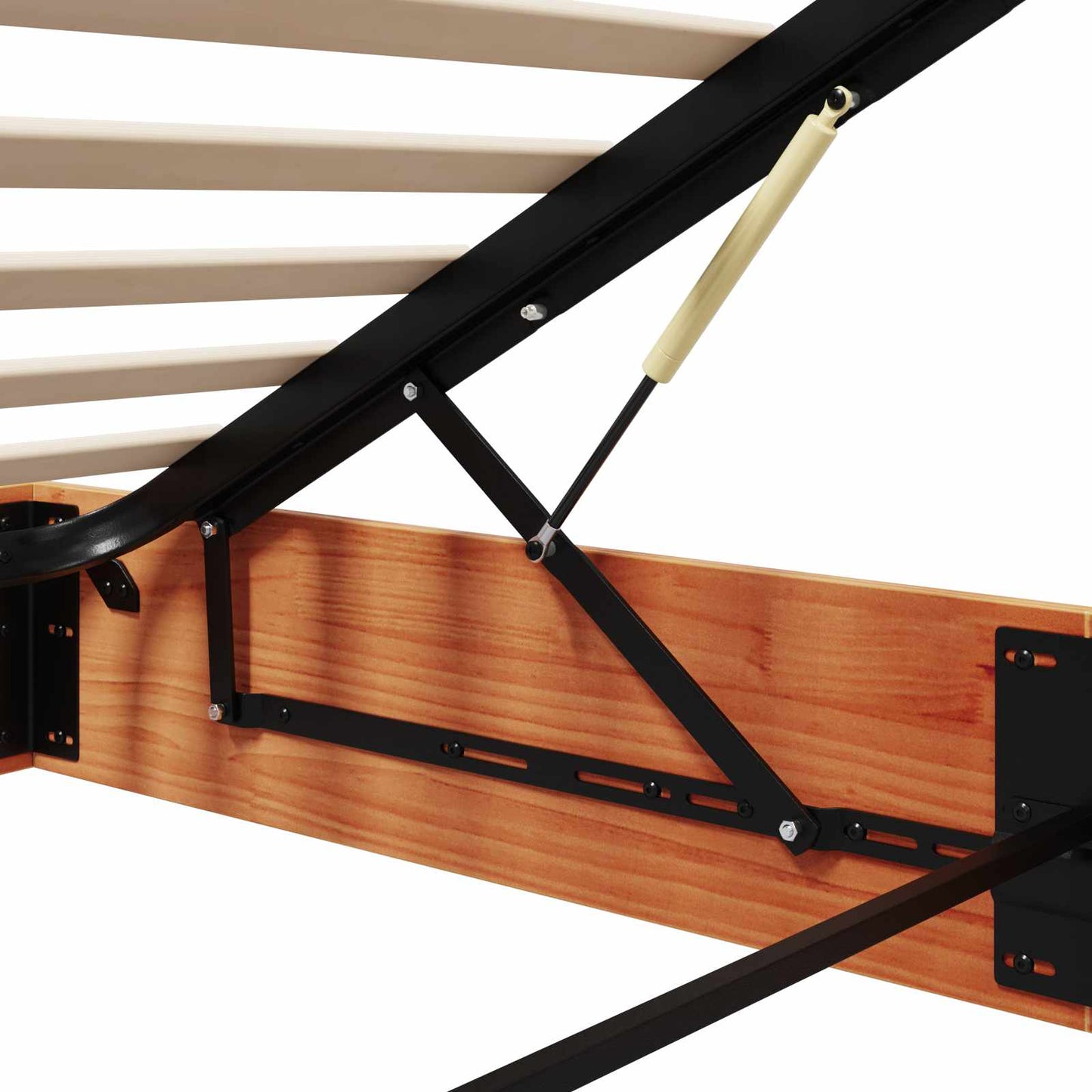 Ottoman Bedframe met Opslag Wasbruin 200 x 200 cm is nu te koop bij PeponiXL, paradijselijk wonen!