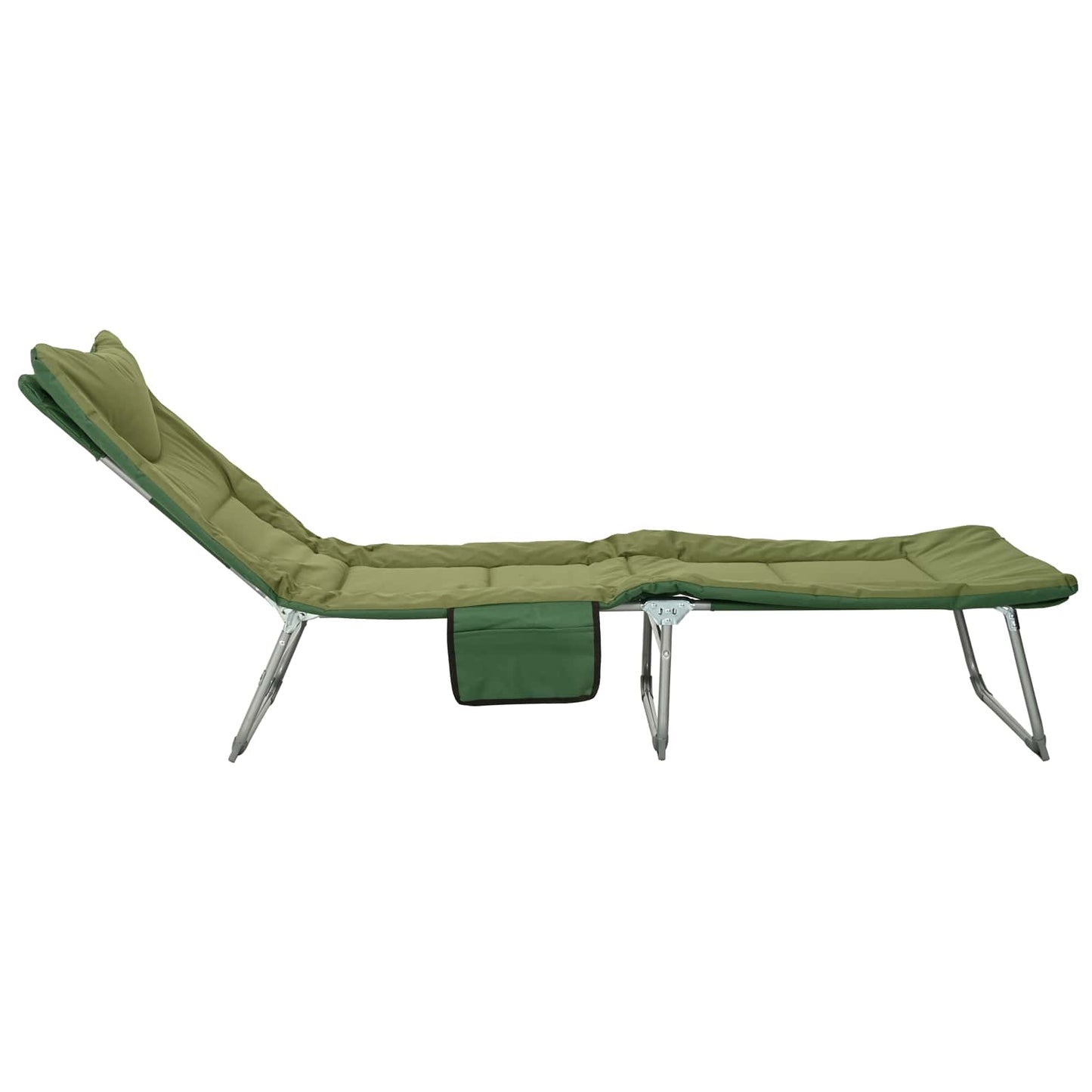 Opvouwbare zonnebed met kussen Donkergroen is nu te koop bij PeponiXL, paradijselijk wonen!