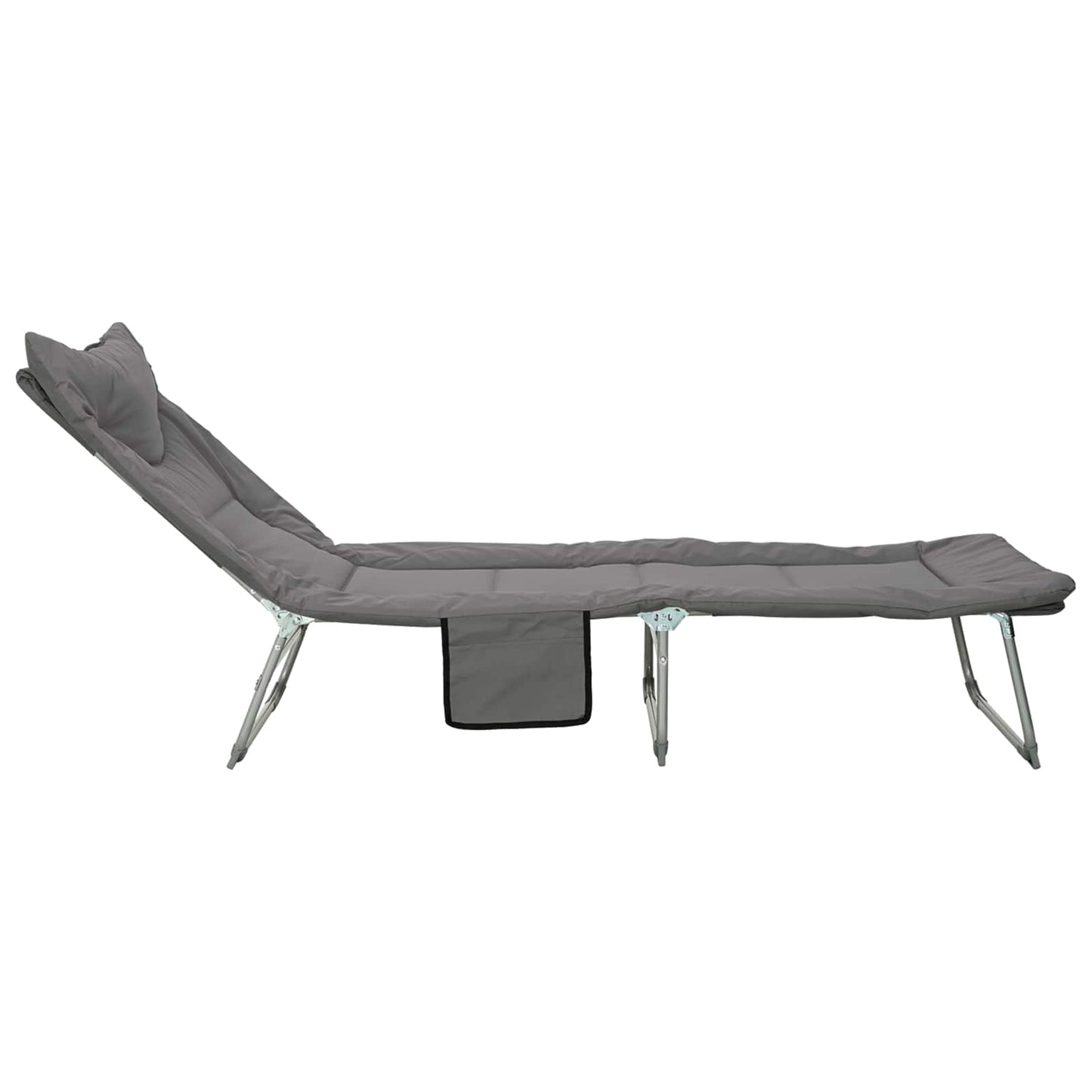 Opvouwbare zonnebed met kussen Antracietkleurig is nu te koop bij PeponiXL, paradijselijk wonen!