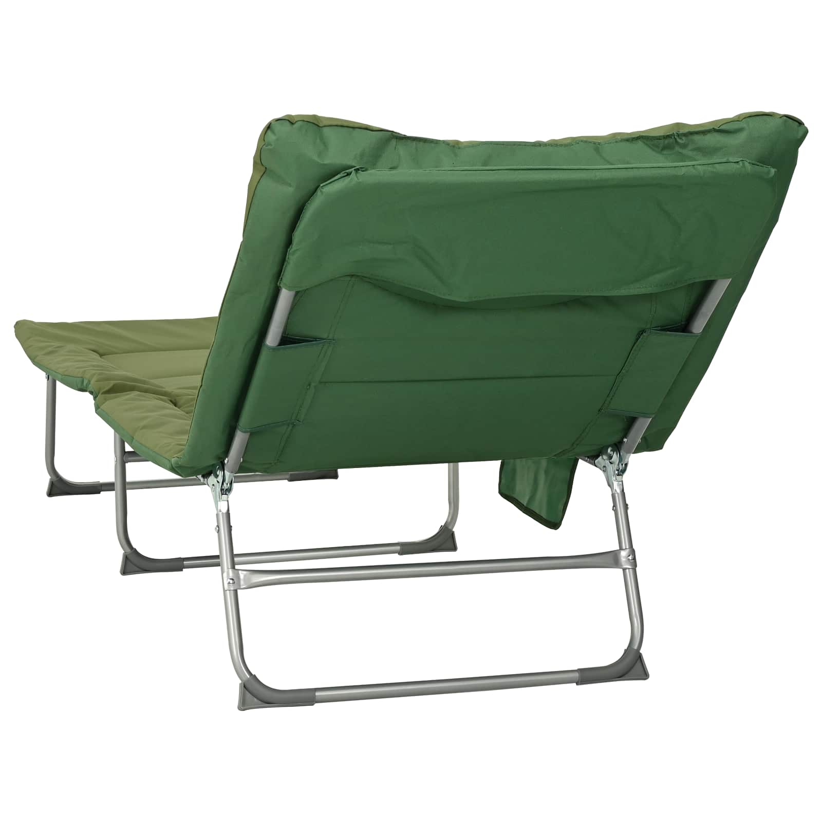 Opvouwbare zonnebed met kussen 2 pcs Donkergroen is nu te koop bij PeponiXL, paradijselijk wonen!