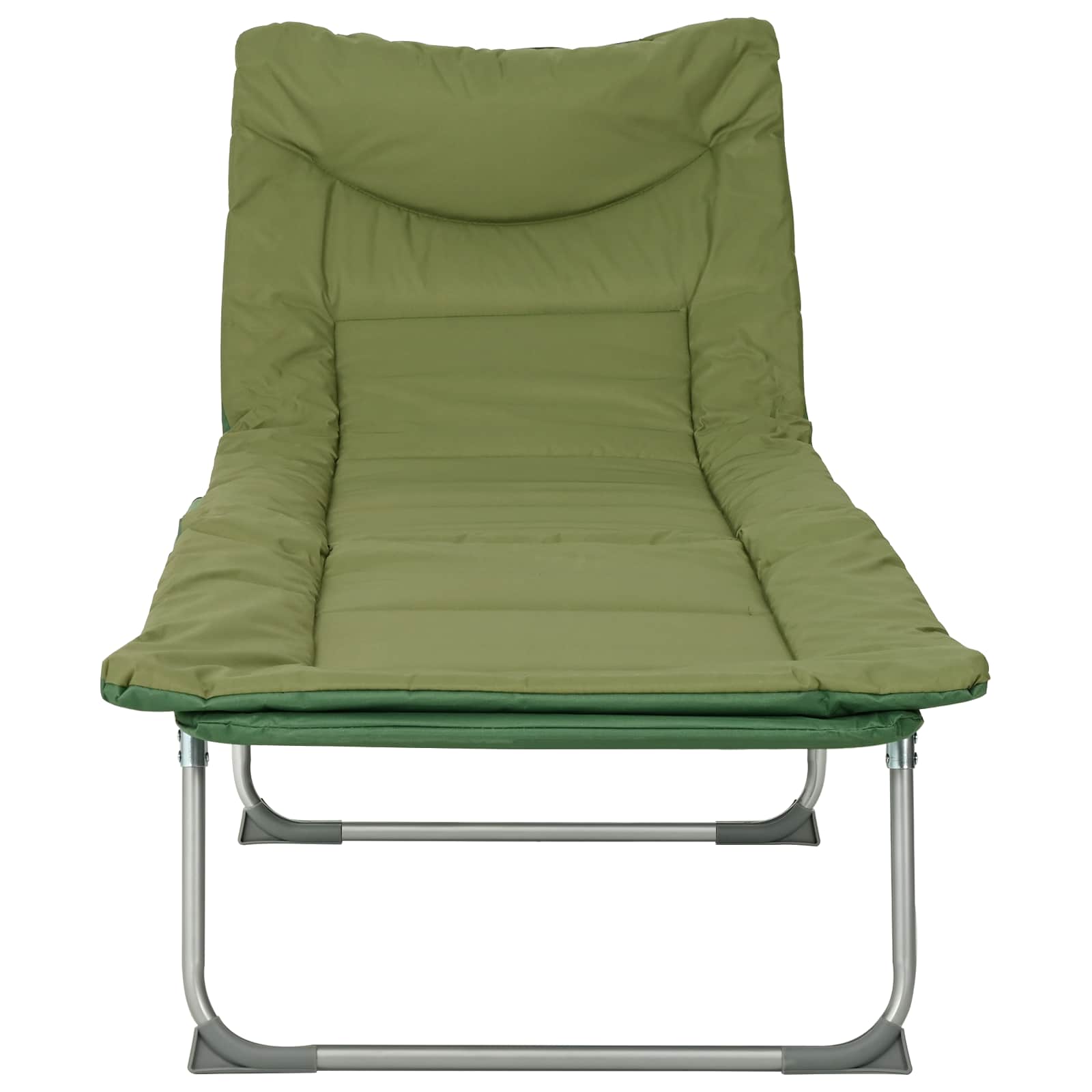 Opvouwbare zonnebed met kussen 2 pcs Donkergroen is nu te koop bij PeponiXL, paradijselijk wonen!