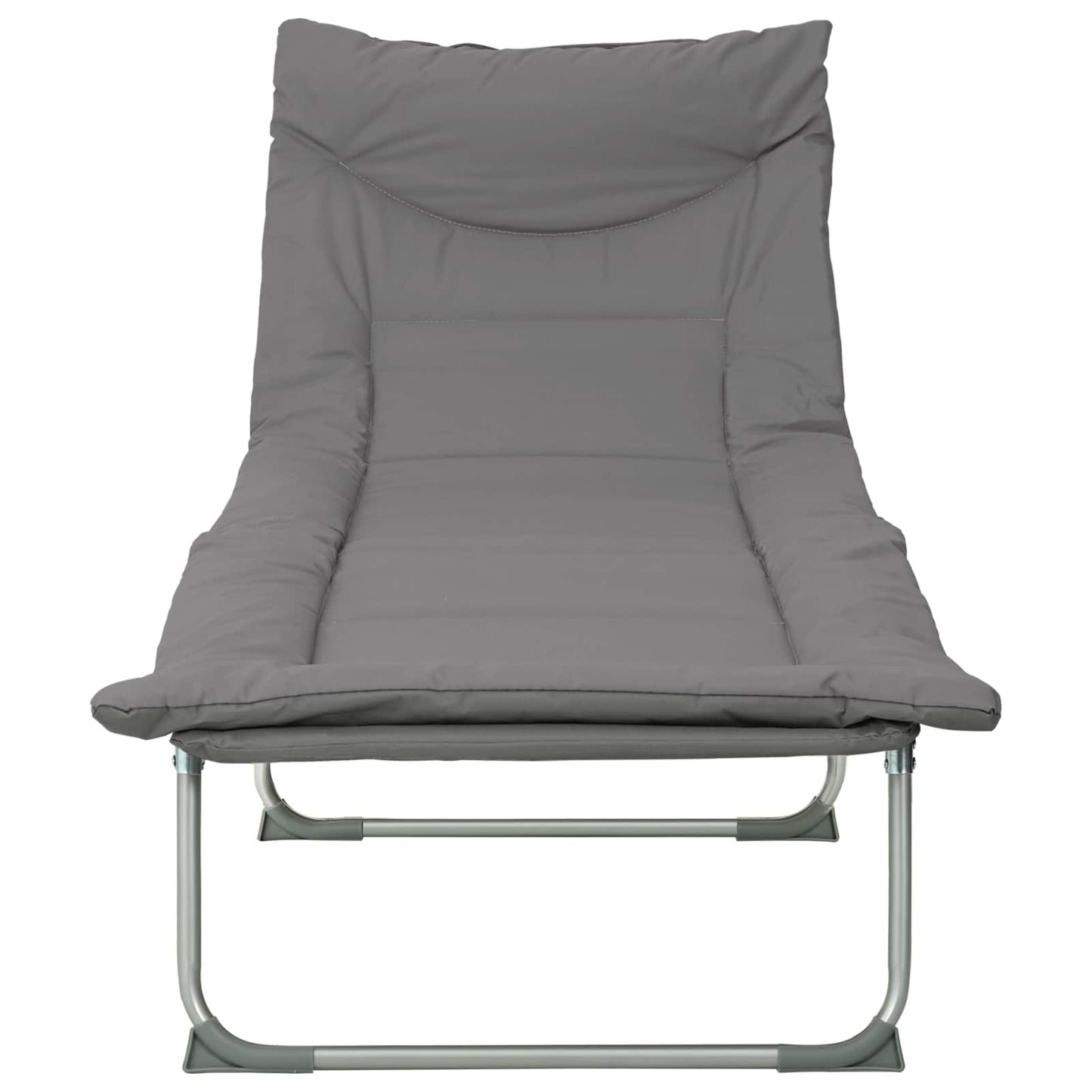 Opvouwbare zonnebed met kussen 2 pcs Antracietkleurig is nu te koop bij PeponiXL, paradijselijk wonen!