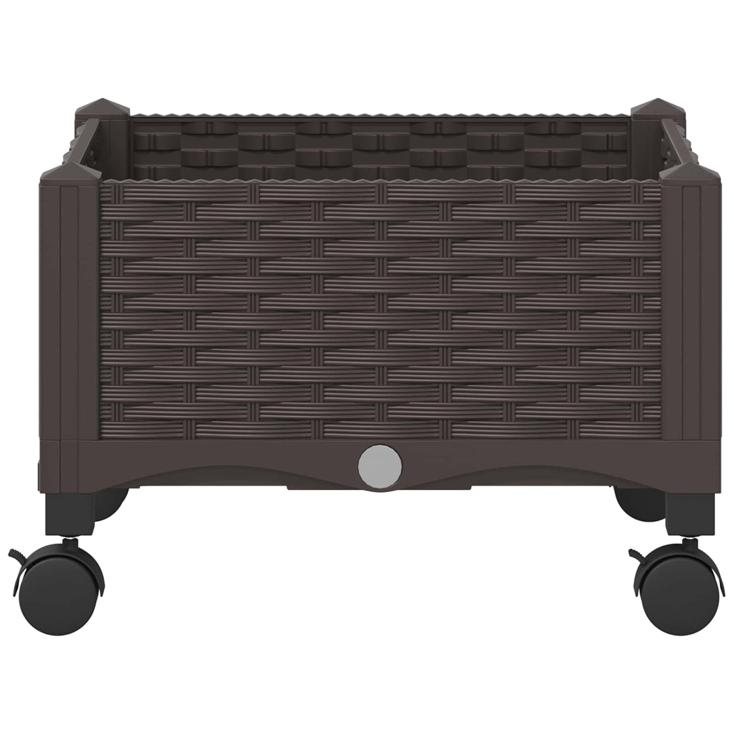 Tuinschaal met wielen Bruin 40 x 40 x 29 cm PP is nu te koop bij PeponiXL, paradijselijk wonen!