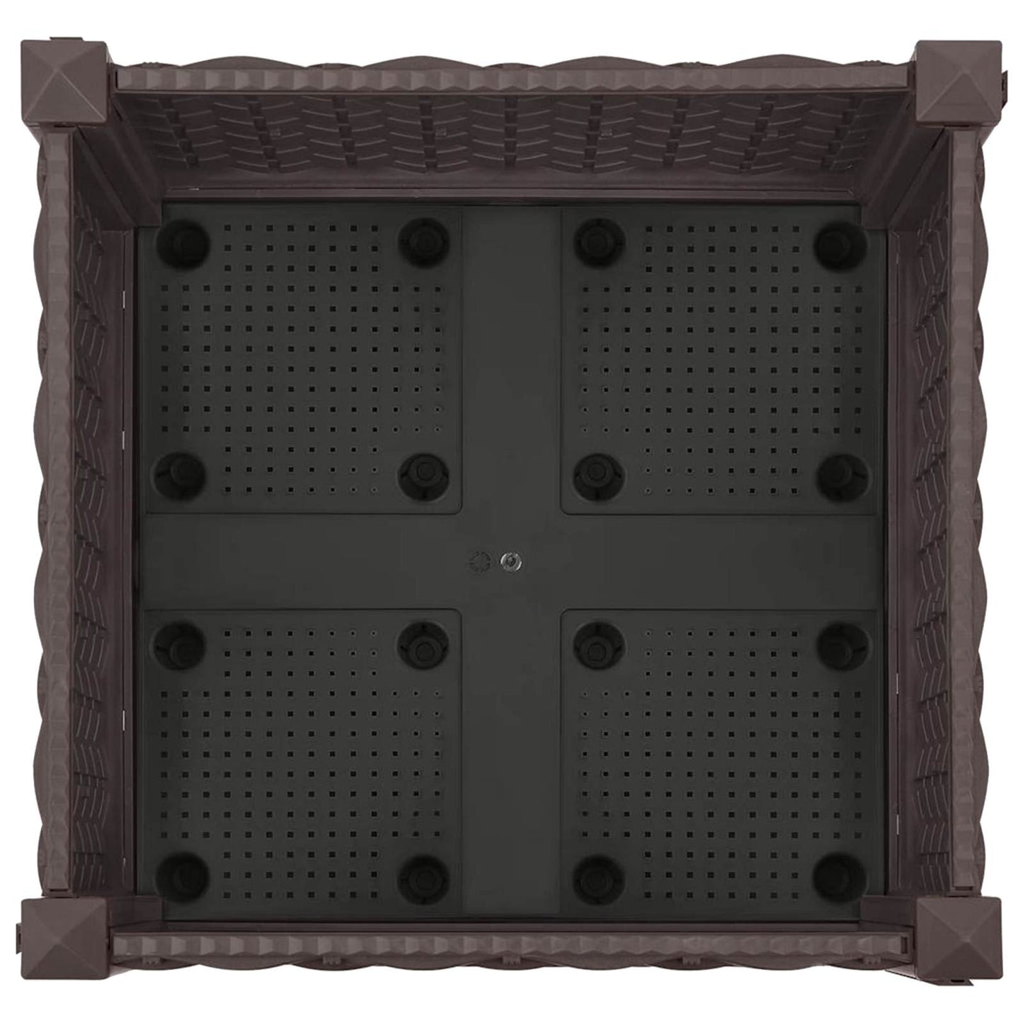 Tuinschaal met wielen Bruin 40 x 40 x 29 cm PP is nu te koop bij PeponiXL, paradijselijk wonen!