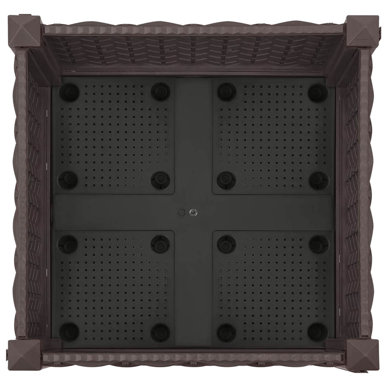 Tuinschaal met wielen Bruin 40 x 40 x 29 cm PP is nu te koop bij PeponiXL, paradijselijk wonen!