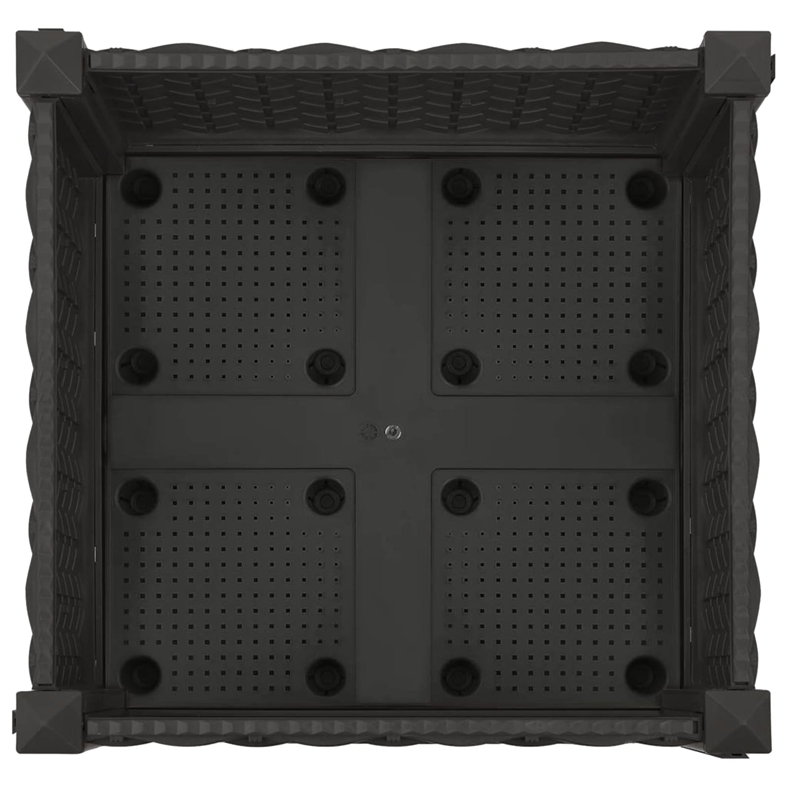 Tuinschaal met wielen Zwart 40 x 40 x 29 cm PP is nu te koop bij PeponiXL, paradijselijk wonen!