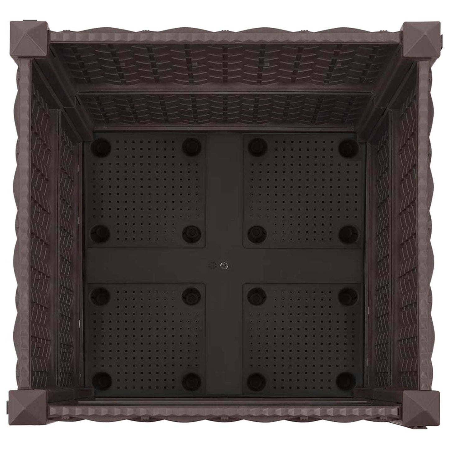 Tuinschaal met wielen Bruin 40 x 40 x 44 cm PP is nu te koop bij PeponiXL, paradijselijk wonen!